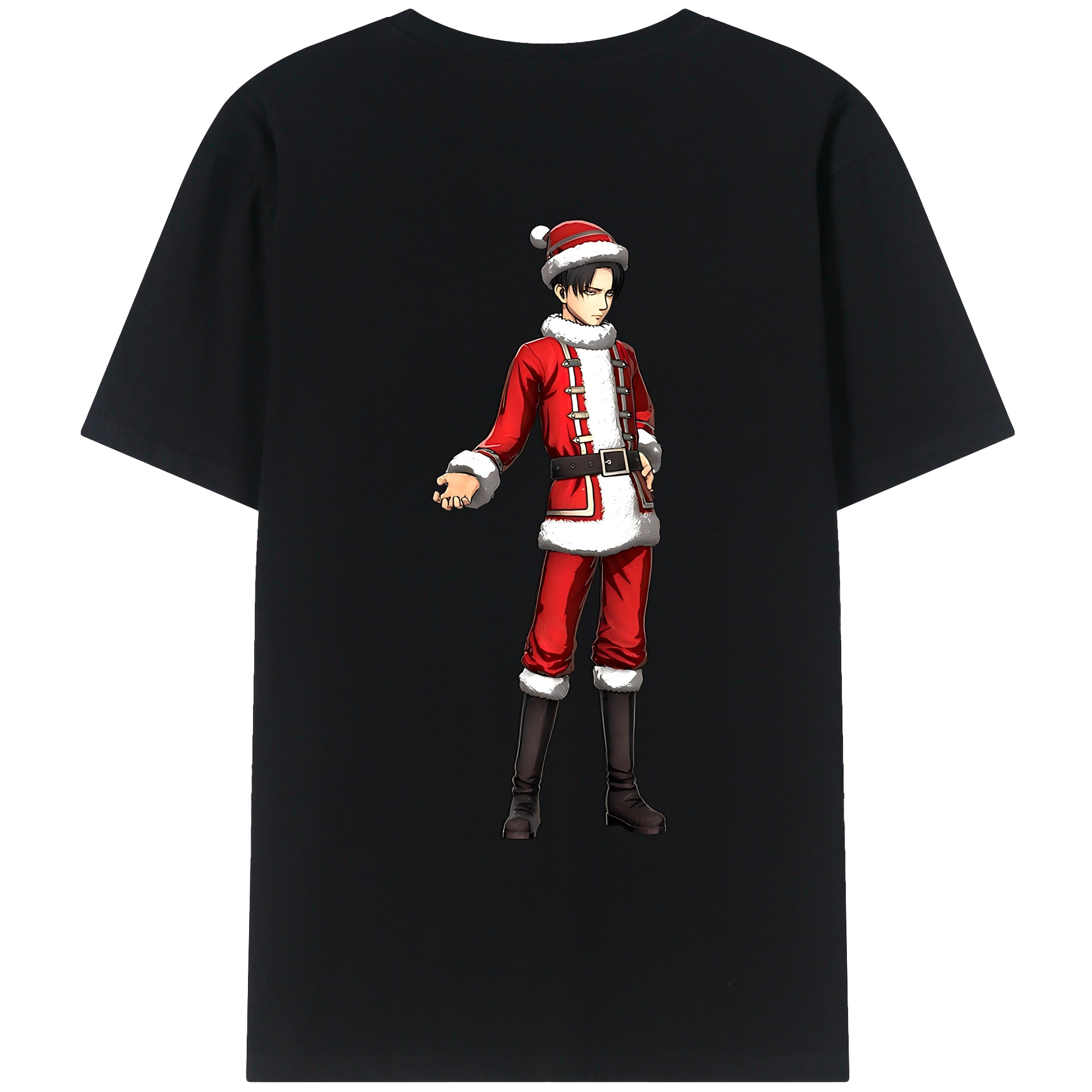（画像用） 進撃の巨人 リヴァイ·アッカーマン Attack on Titan Levi Ackerman レディース半袖Tシャツ(バックプリント)
