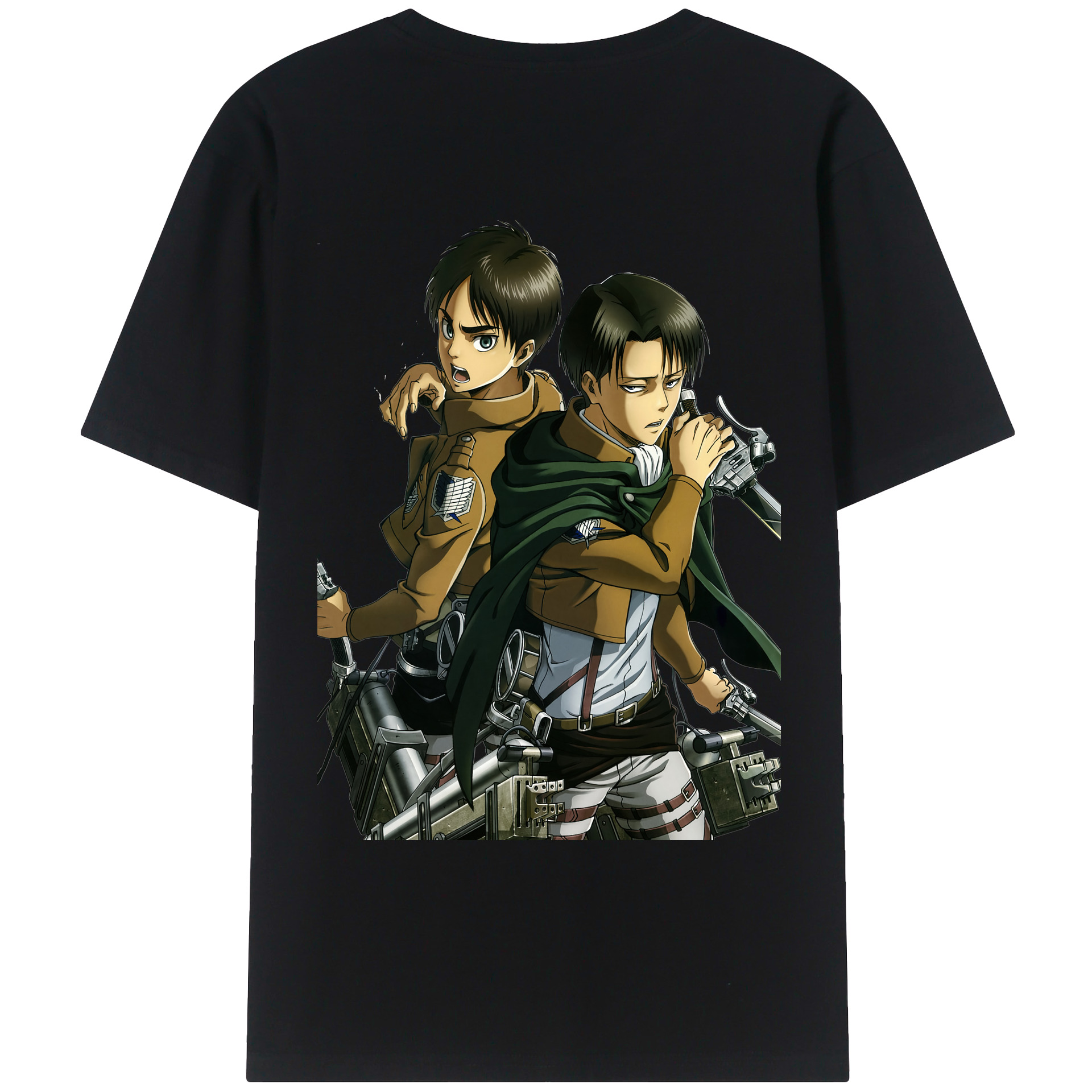 （画像用） 進撃の巨人 リヴァイ·アッカーマン Attack on Titan Levi Ackerman レディース半袖Tシャツ(バックプリント)