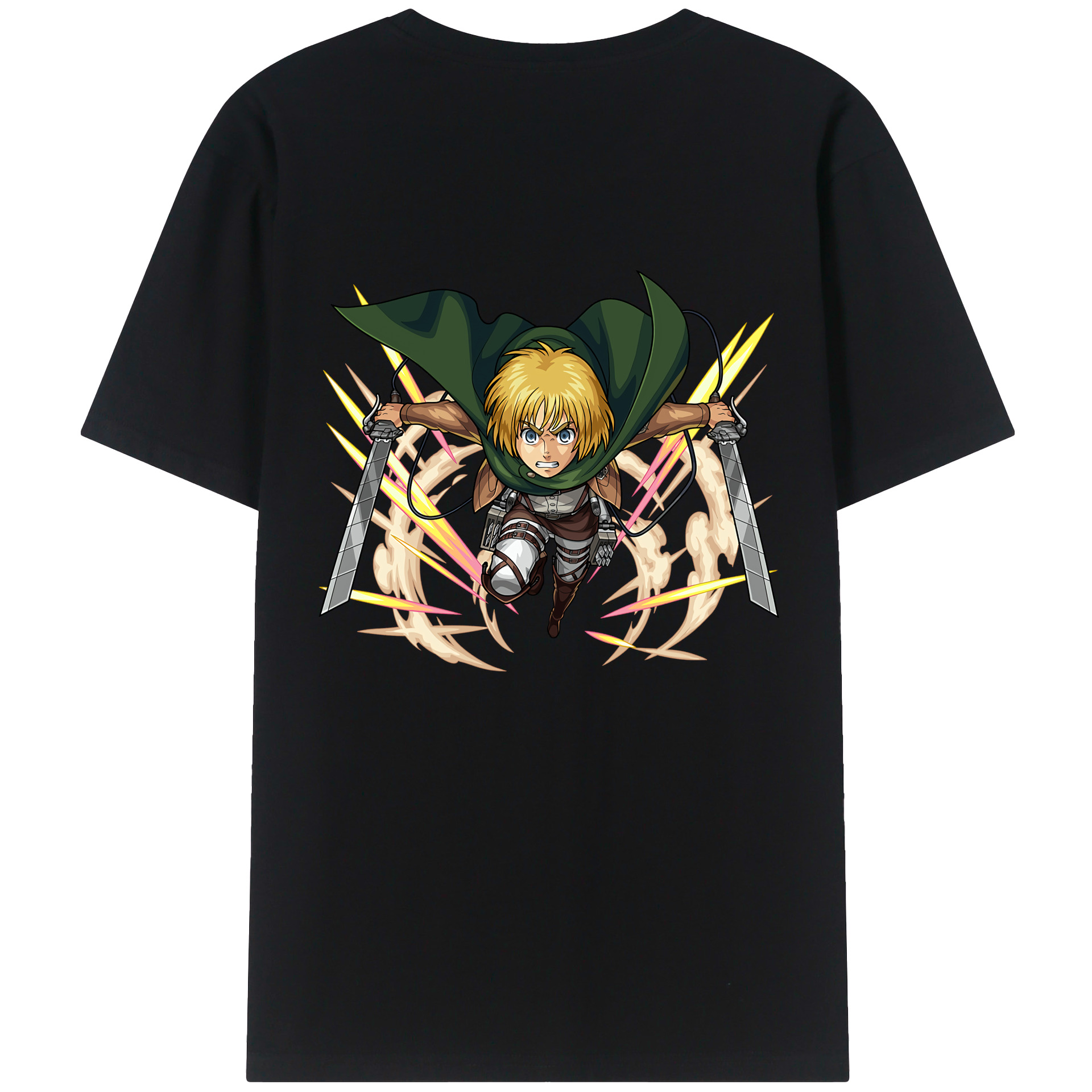 （画像用） 進撃の巨人 アルミン·アルレルト Attack on Titan Armin Arlert レディース半袖Tシャツ(バックプリント)