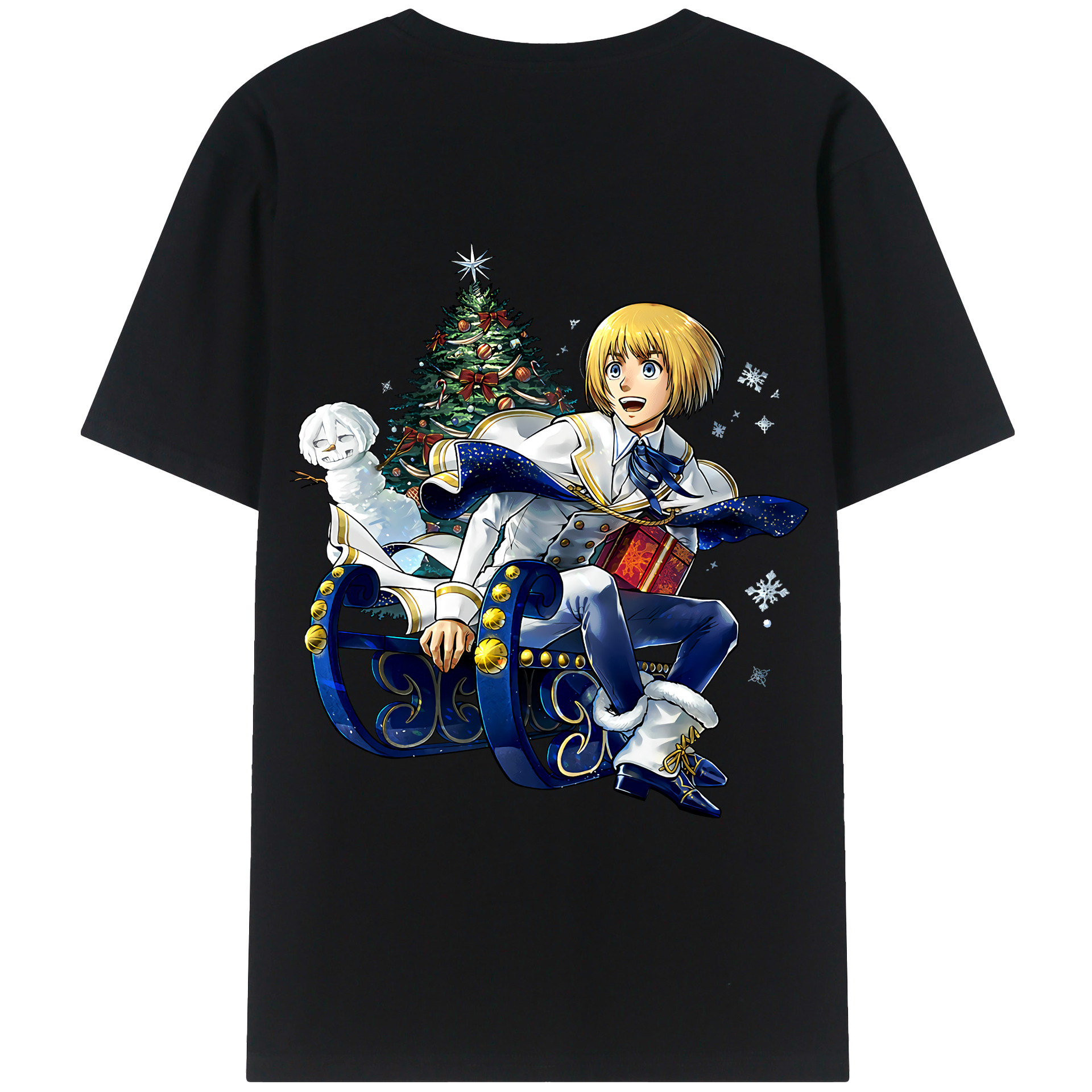 （画像用） 進撃の巨人 アルミン·アルレルト Attack on Titan Armin Arlert レディース半袖Tシャツ(バックプリント)