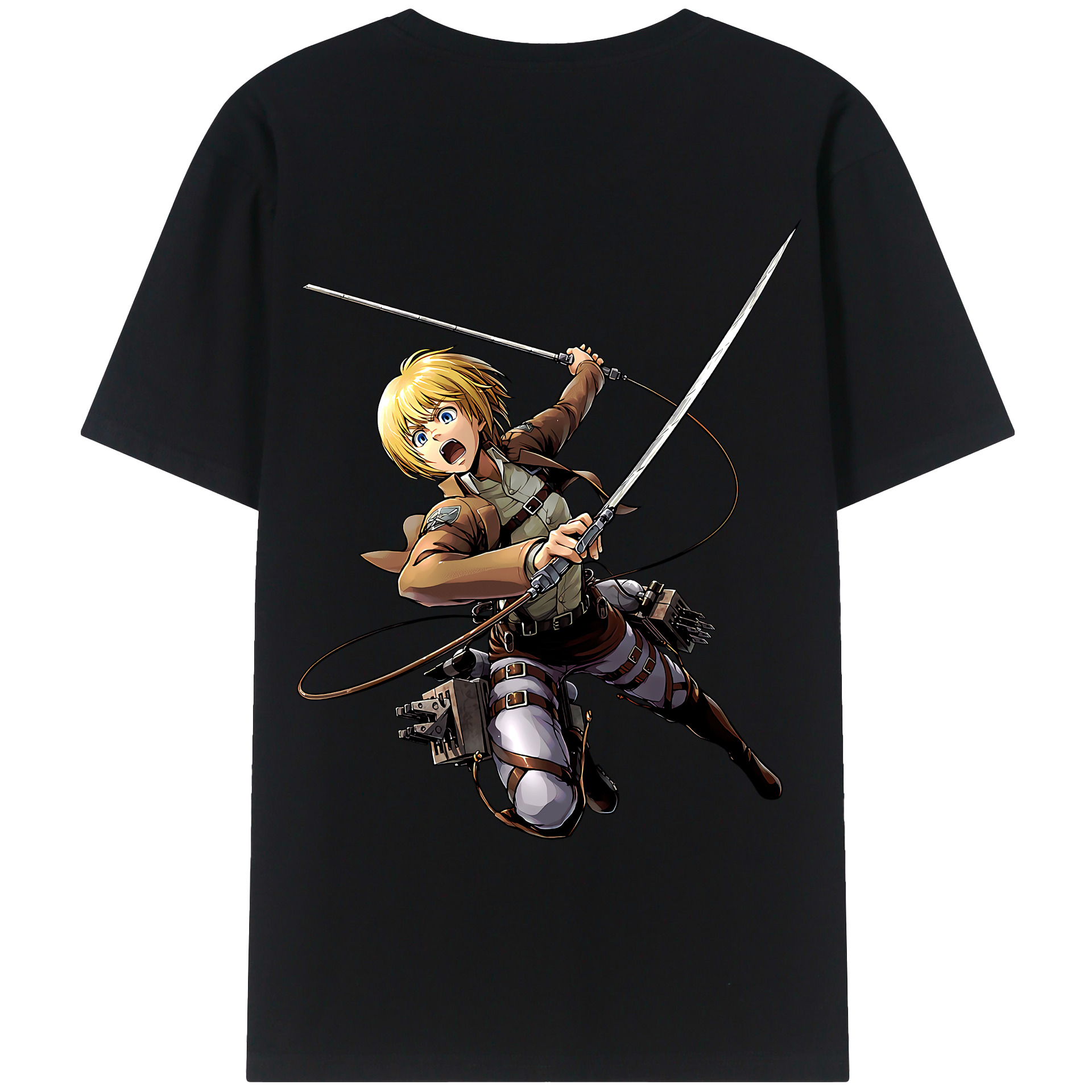 （画像用） 進撃の巨人 アルミン·アルレルト Attack on Titan Armin Arlert レディース半袖Tシャツ(バックプリント)