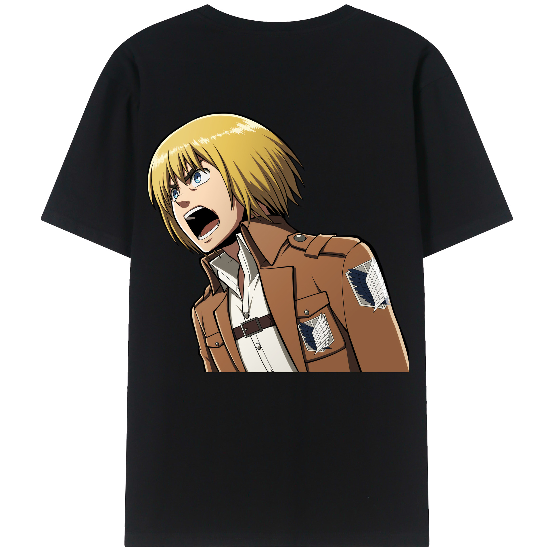 （画像用） 進撃の巨人 アルミン·アルレルト Attack on Titan Armin Arlert レディース半袖Tシャツ(バックプリント)
