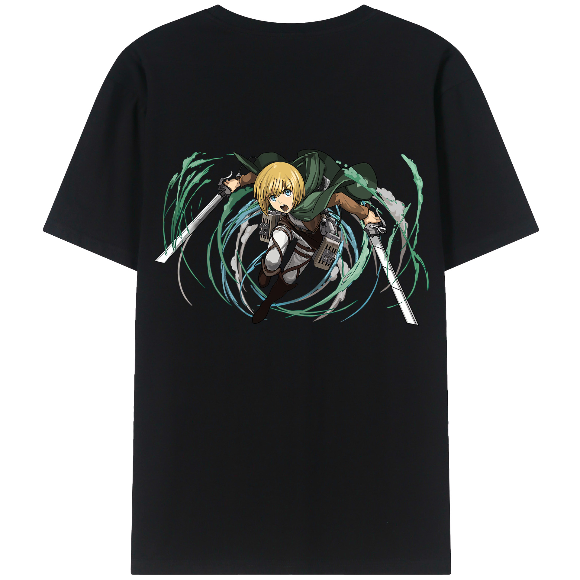 （画像用） 進撃の巨人 アルミン·アルレルト Attack on Titan Armin Arlert レディース半袖Tシャツ(バックプリント)