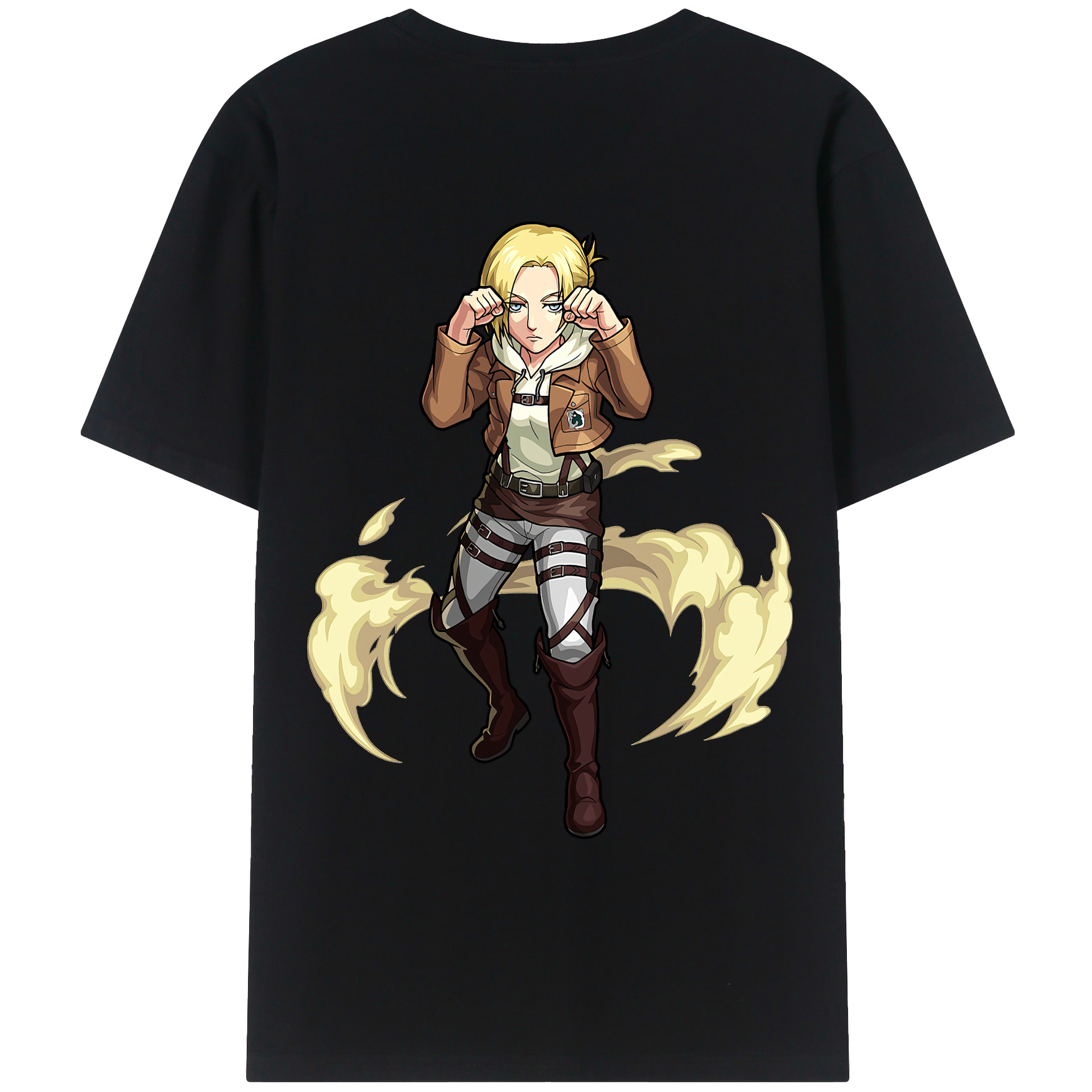 （画像用） 進撃の巨人 アニ・レオンハート Attack on Titan Annie Leonhart レディース半袖Tシャツ(バックプリント)