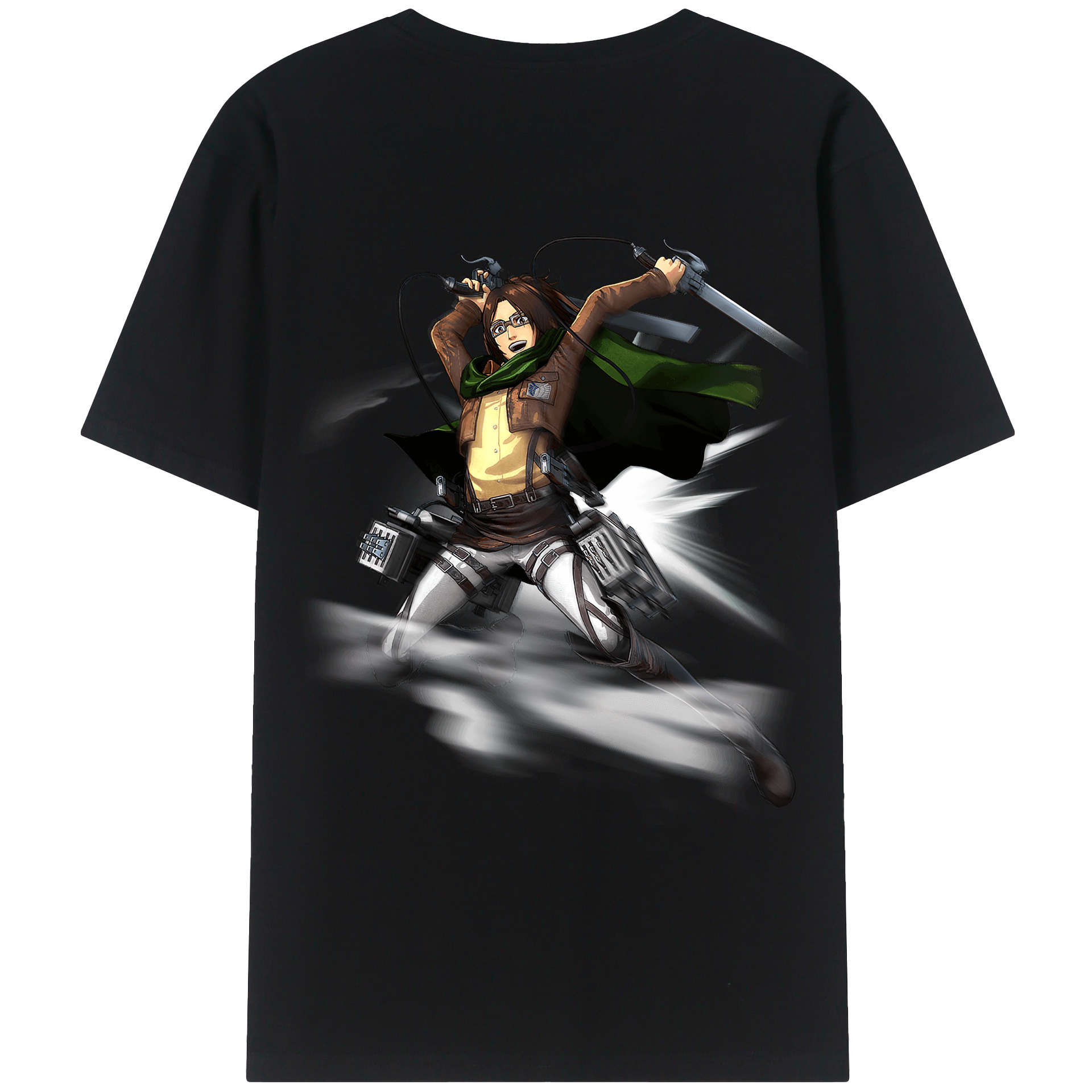 （画像用） 進撃の巨人 ハンジ·ゾエ Attack on Titan Hanji Zoe レディース半袖Tシャツ(バックプリント)