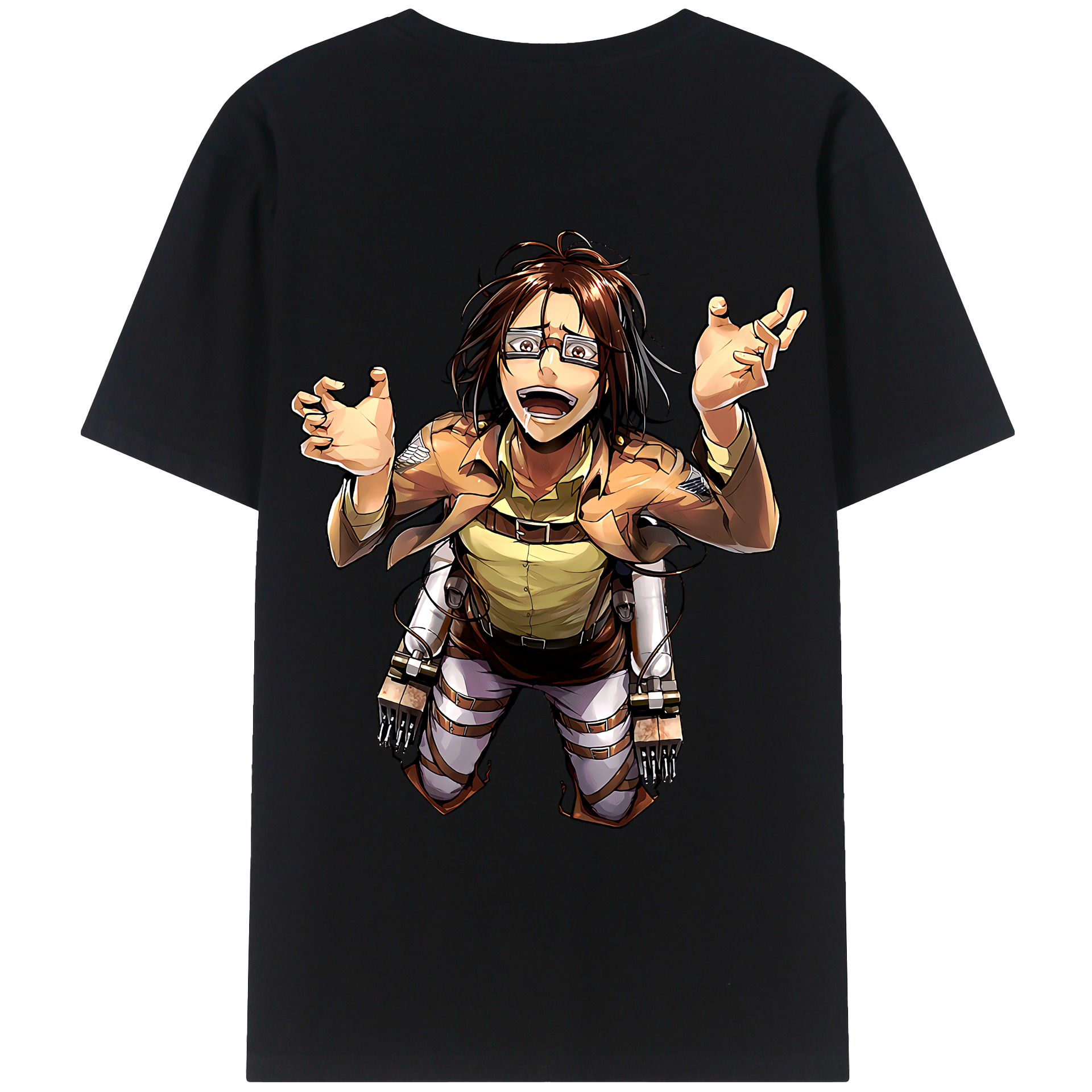 （画像用） 進撃の巨人 ハンジ·ゾエ Attack on Titan Hanji Zoe レディース半袖Tシャツ(バックプリント)