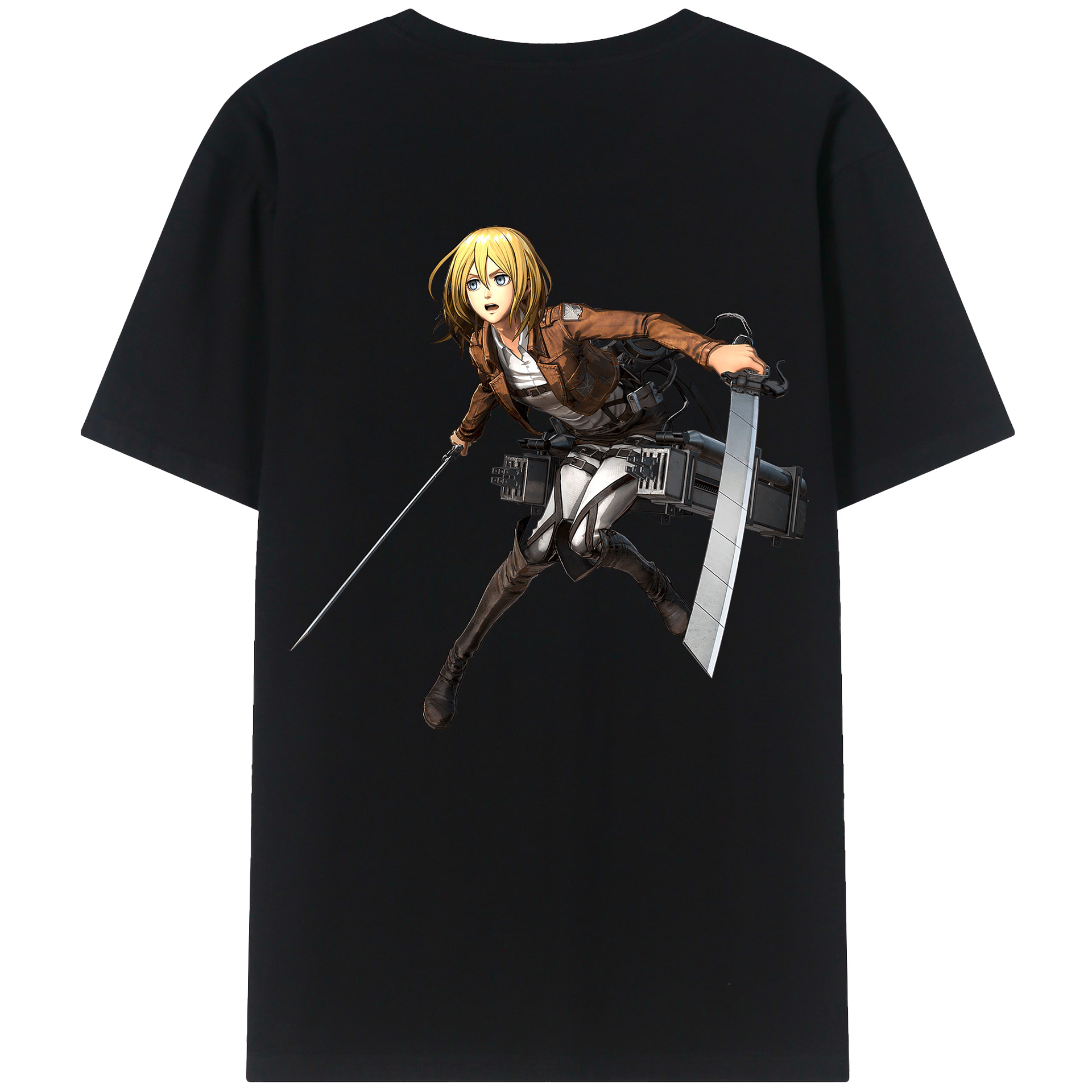 （画像用） 進撃の巨人 クリスタ·レンズ Attack on Titan Christa Lenz レディース半袖Tシャツ(バックプリント)