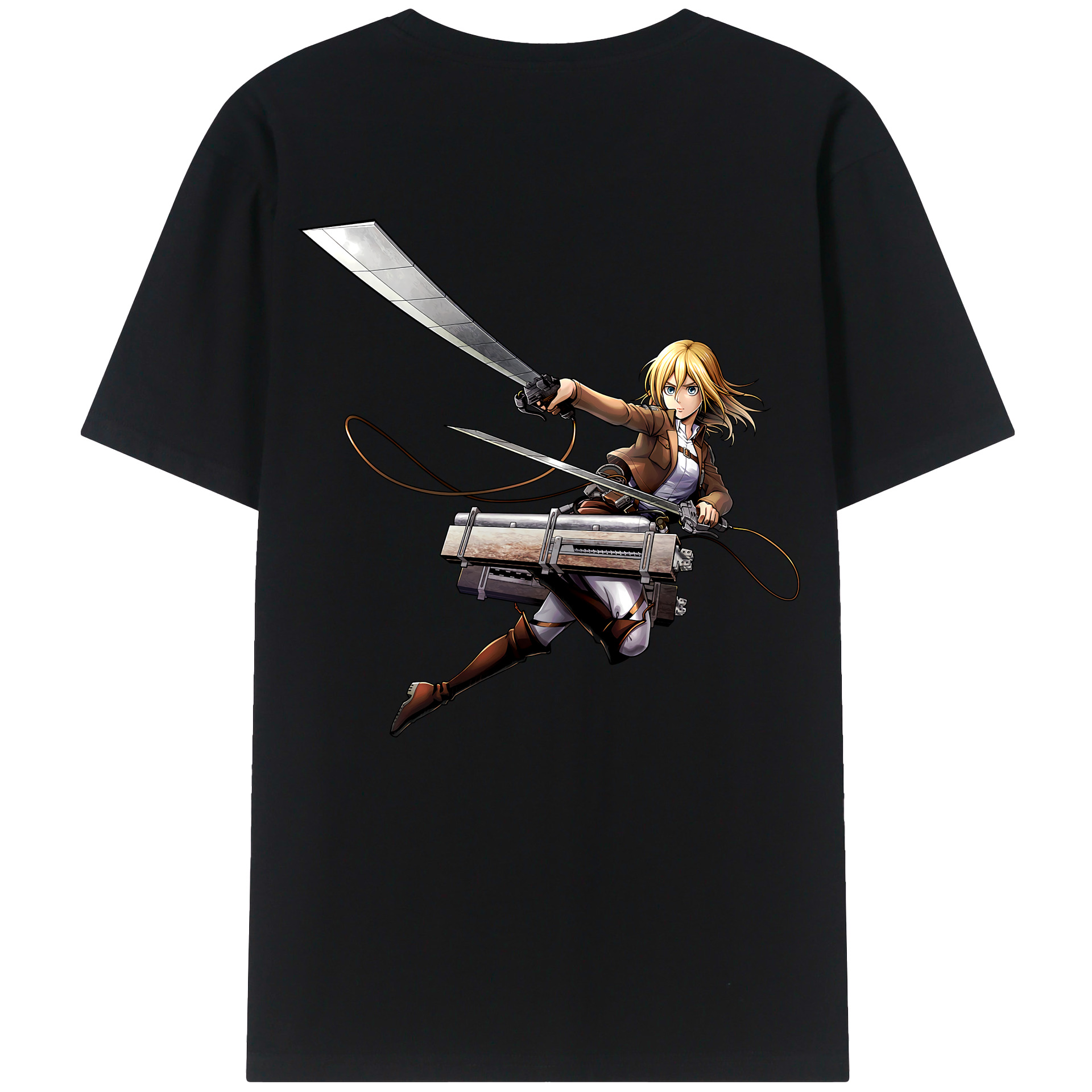 （画像用） 進撃の巨人 クリスタ·レンズ Attack on Titan Christa Lenz レディース半袖Tシャツ(バックプリント)