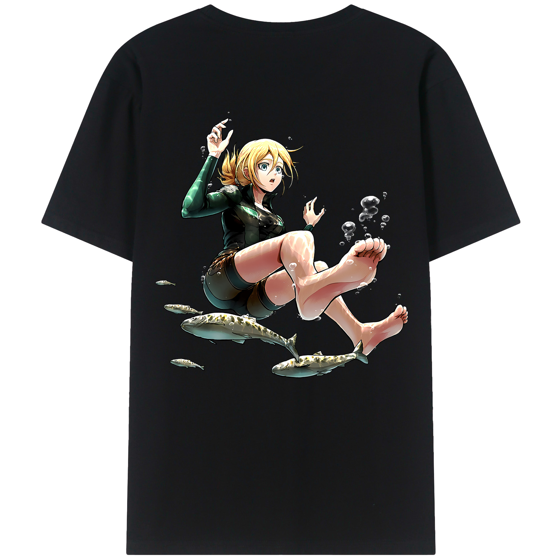 （画像用） 進撃の巨人 クリスタ·レンズ Attack on Titan Christa Lenz レディース半袖Tシャツ(バックプリント)