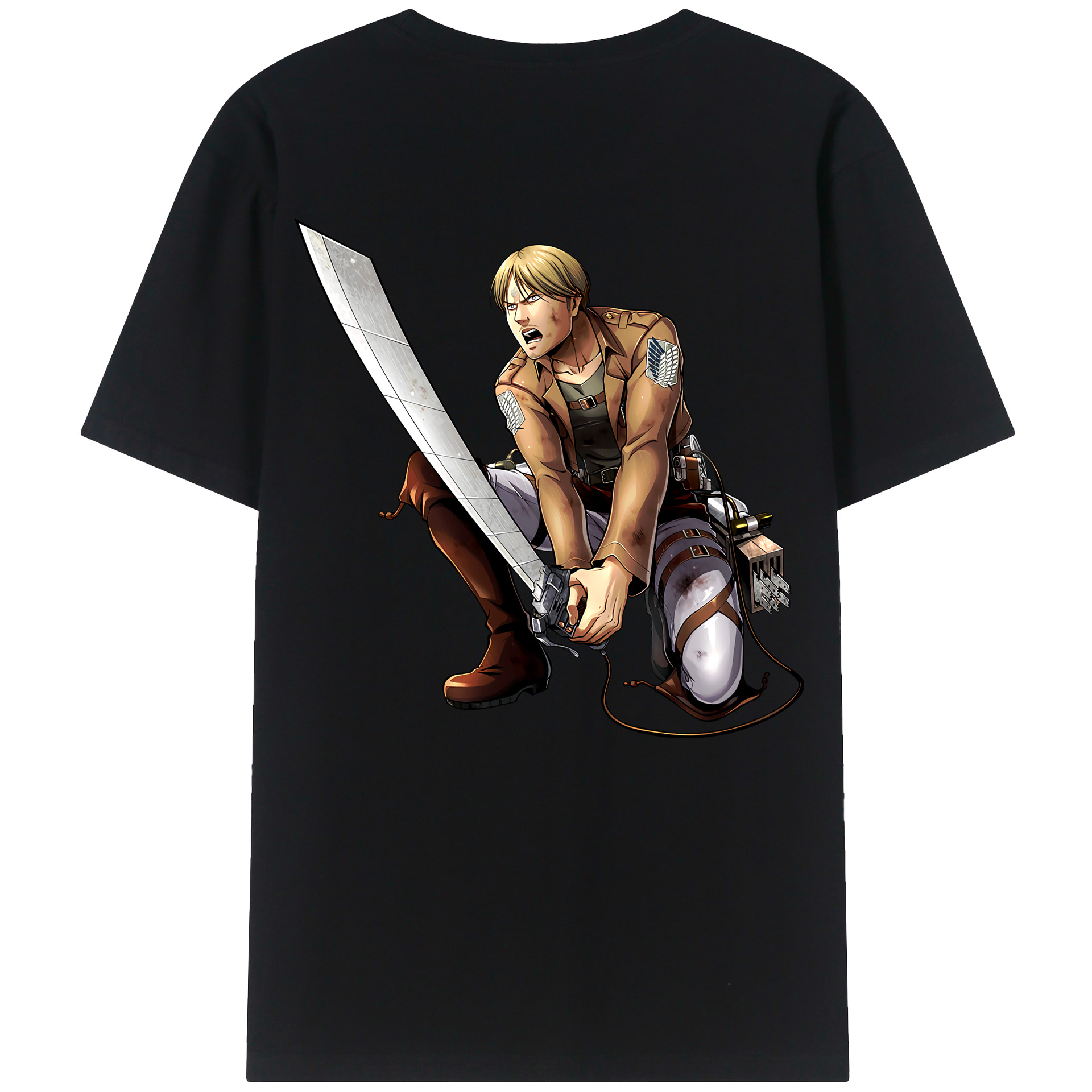 （画像用） 進撃の巨人 ミケ·ザカリアス Attack on Titan Mike Zakarius レディース半袖Tシャツ(バックプリント)