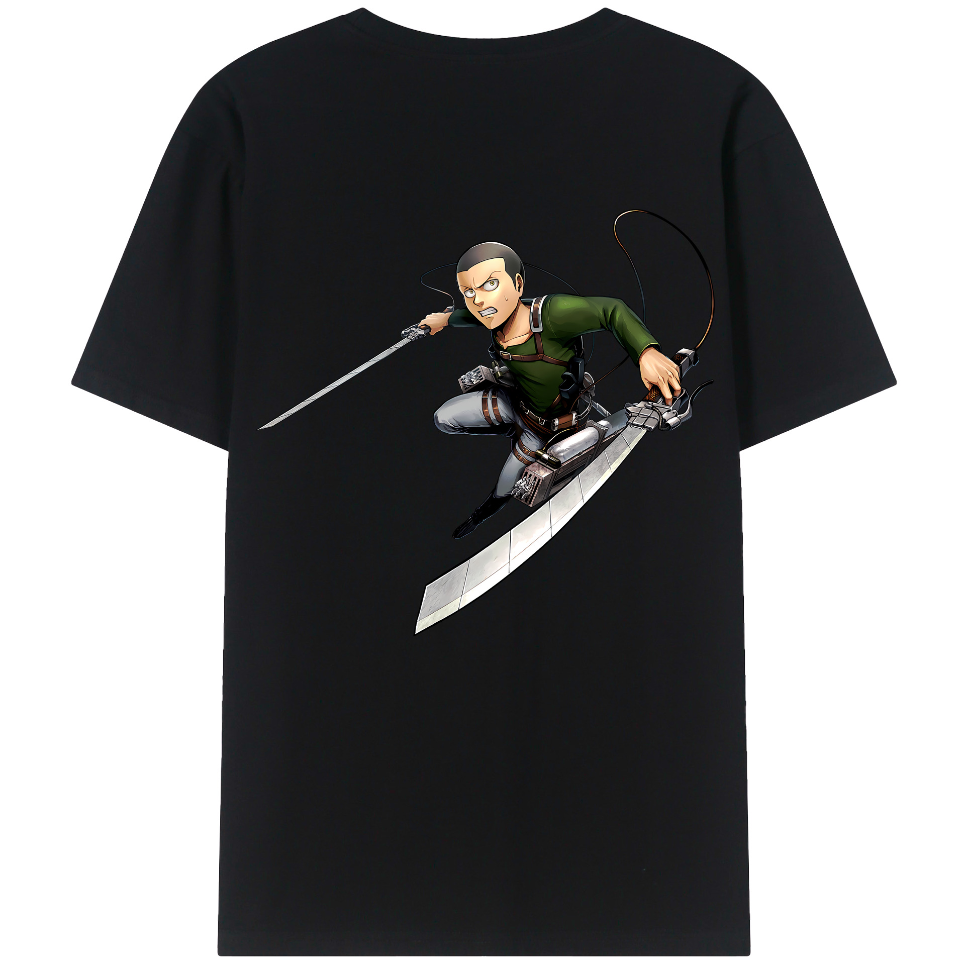 （画像用） 進撃の巨人 コニー·スプリンガー Attack on Titan Connie Springer レディース半袖Tシャツ(バックプリント)