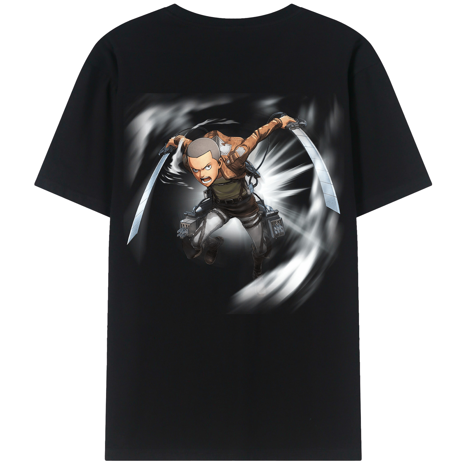 （画像用） 進撃の巨人 コニー·スプリンガー Attack on Titan Connie Springer レディース半袖Tシャツ(バックプリント)