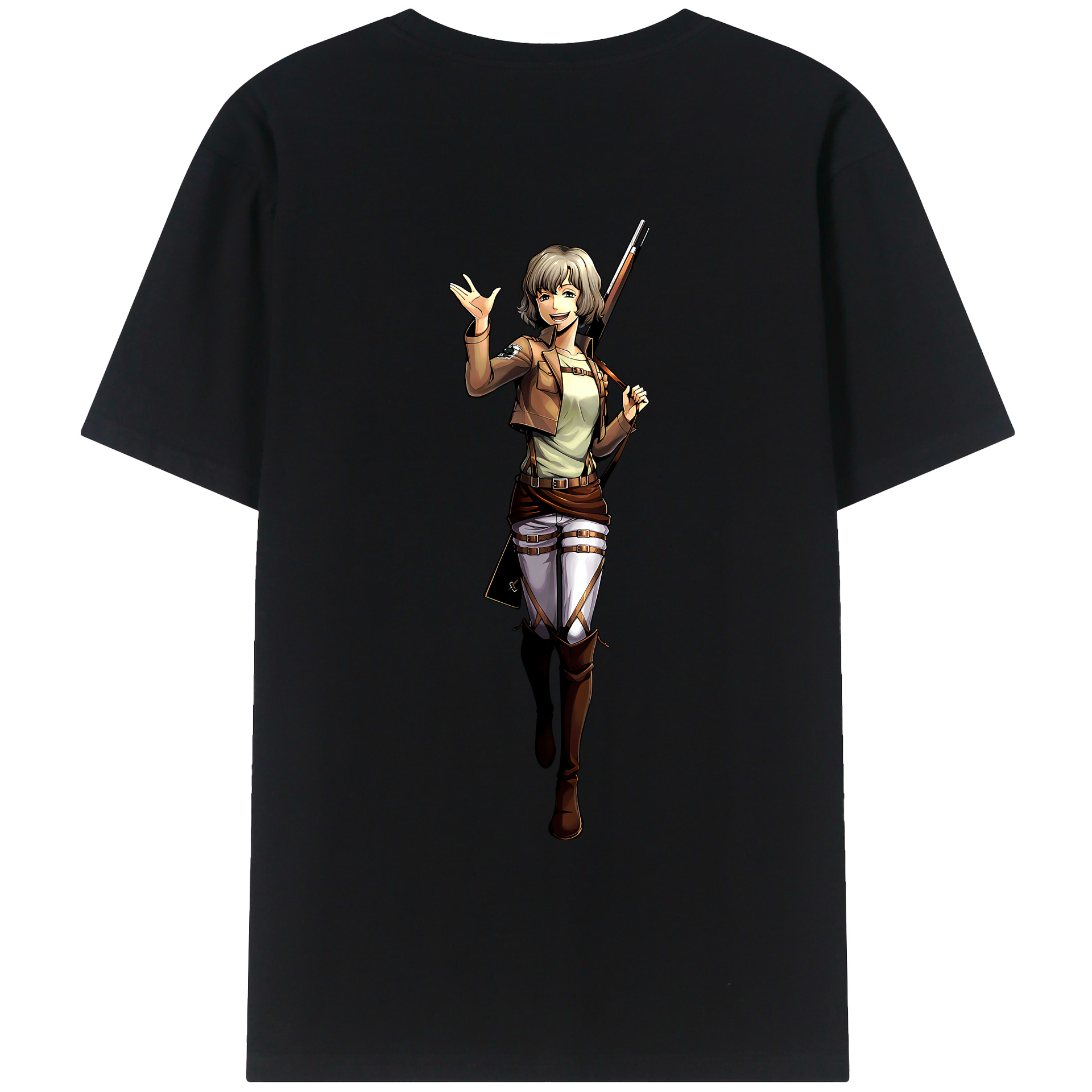 （画像用） 進撃の巨人 ヒツチ Attack on Titan Hitch レディース半袖Tシャツ(バックプリント)