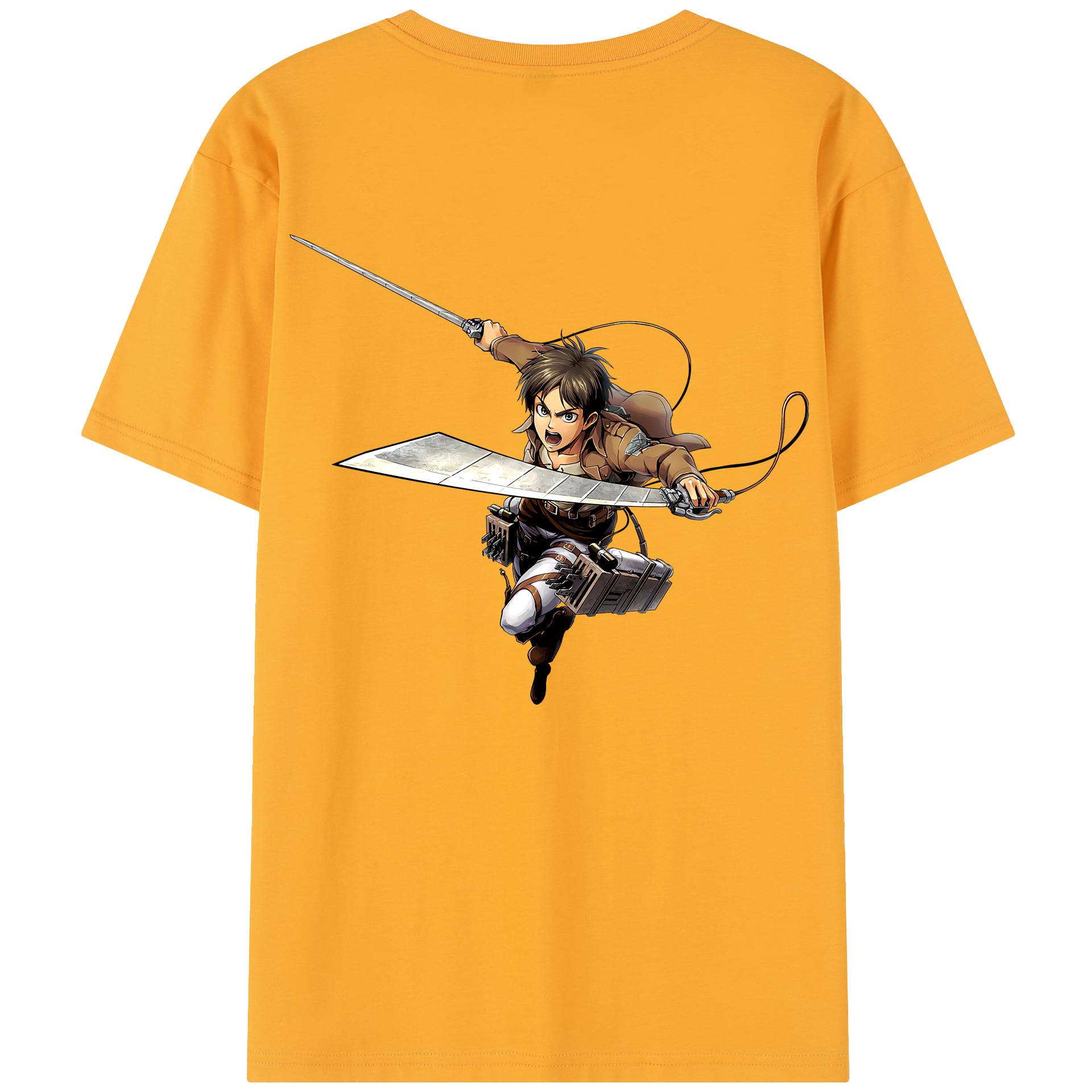 （画像用） 進撃の巨人 エレン･イェーガー Attack on Titan Eren Jäger レディース半袖Tシャツ(バックプリント)