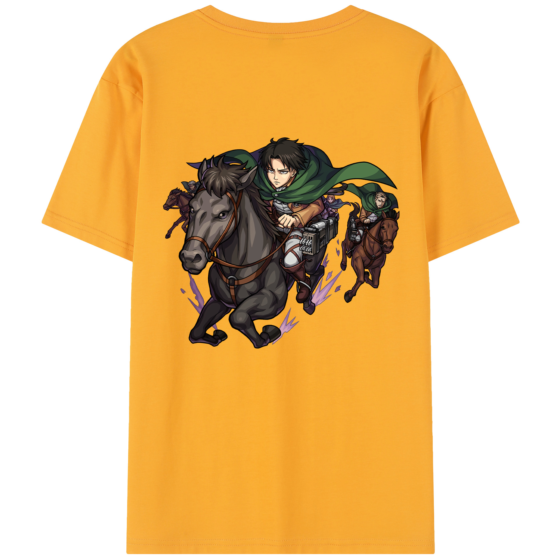 （画像用） 進撃の巨人 リヴァイ·アッカーマン Attack on Titan Levi Ackerman レディース半袖Tシャツ(バックプリント)