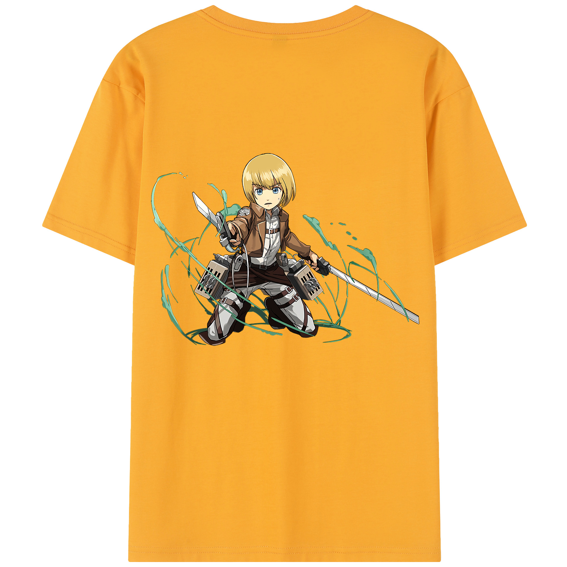 （画像用） 進撃の巨人 アルミン·アルレルト Attack on Titan Armin Arlert レディース半袖Tシャツ(バックプリント)