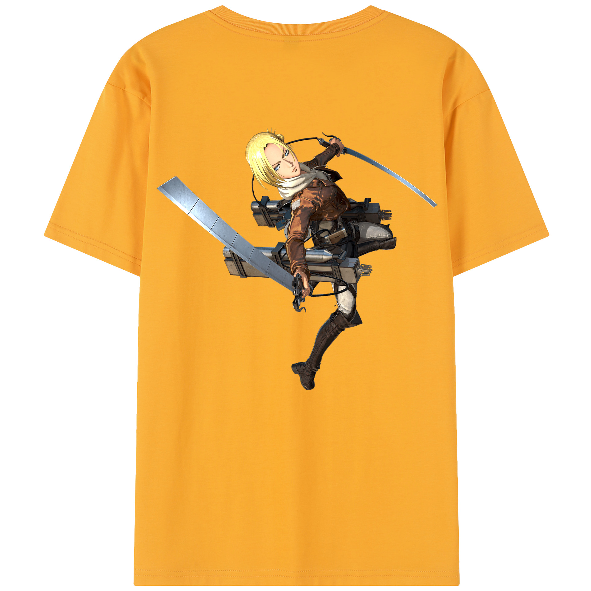 （画像用） 進撃の巨人 アニ・レオンハート Attack on Titan Annie Leonhart レディース半袖Tシャツ(バックプリント)