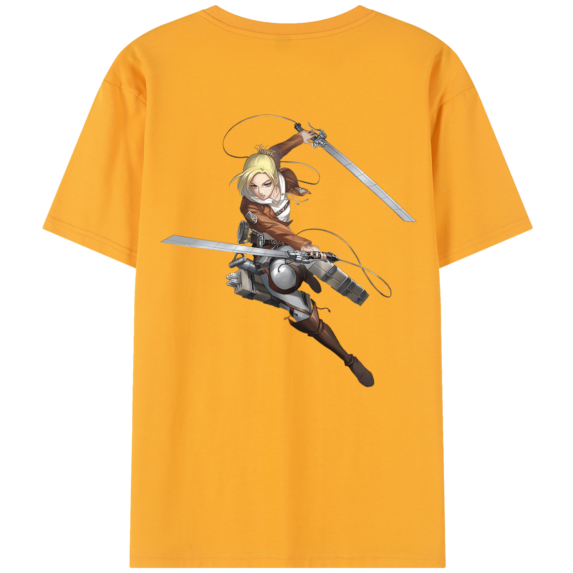 （画像用） 進撃の巨人 アニ・レオンハート Attack on Titan Annie Leonhart レディース半袖Tシャツ(バックプリント)