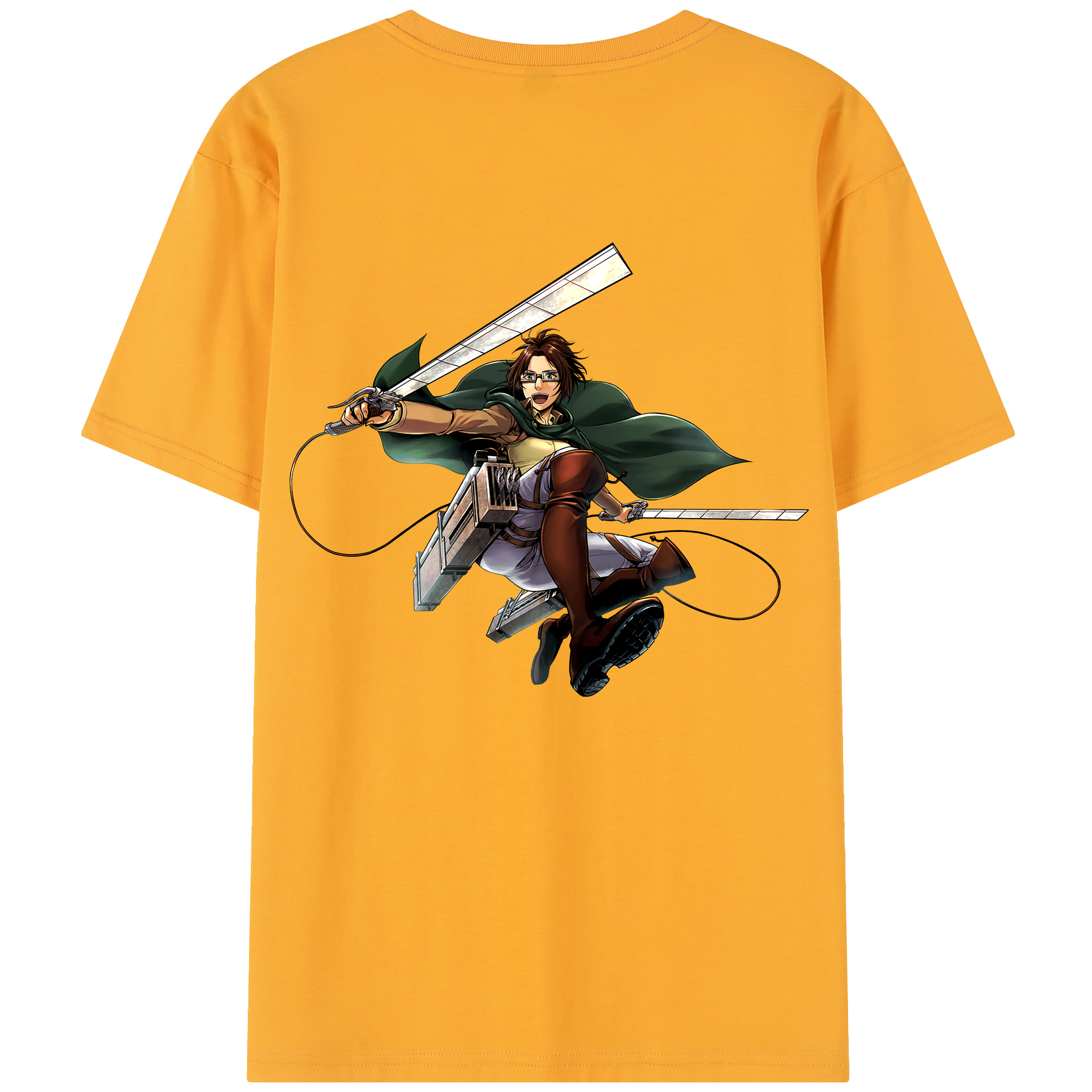 （画像用） 進撃の巨人 ハンジ·ゾエ Attack on Titan Hanji Zoe レディース半袖Tシャツ(バックプリント)
