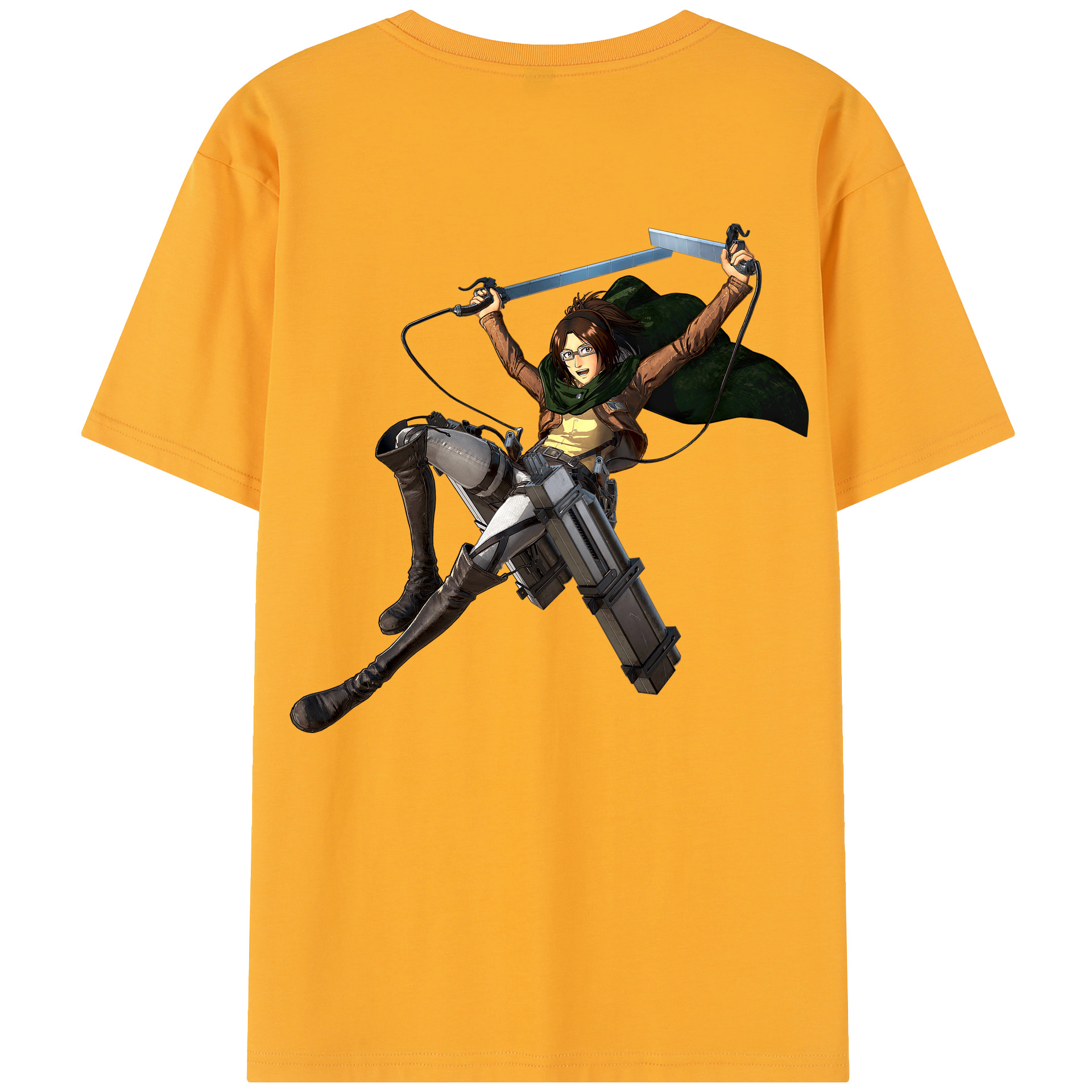 （画像用） 進撃の巨人 ハンジ·ゾエ Attack on Titan Hanji Zoe レディース半袖Tシャツ(バックプリント)