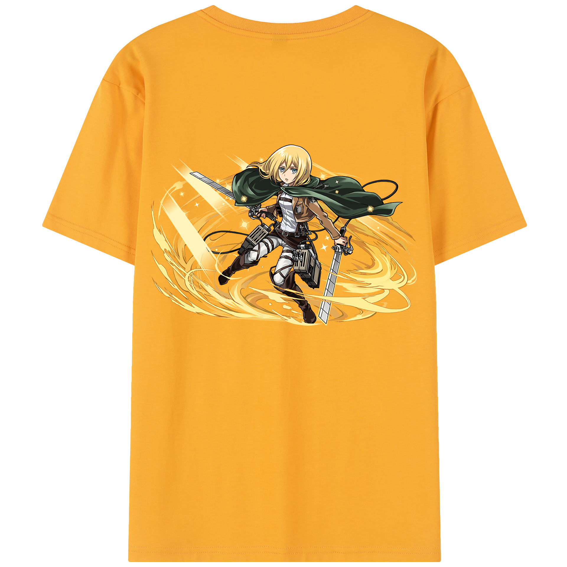 （画像用） 進撃の巨人 クリスタ·レンズ Attack on Titan Christa Lenz レディース半袖Tシャツ(バックプリント)