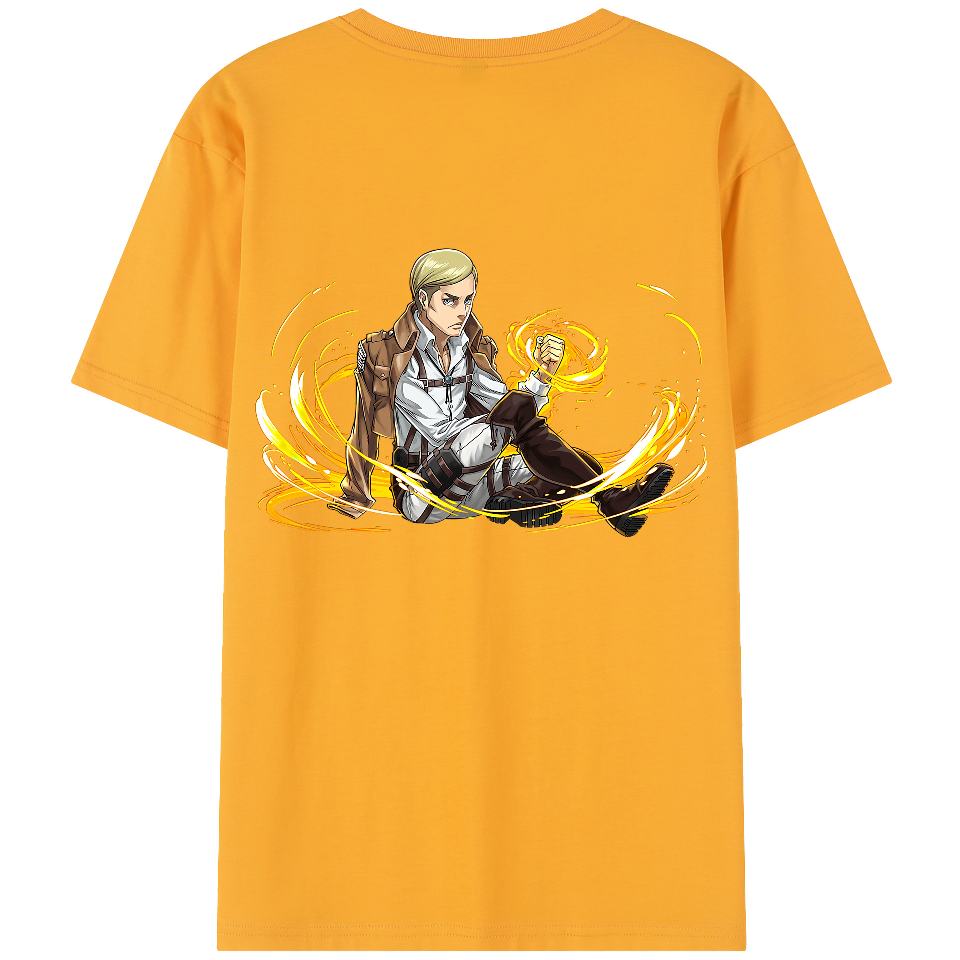 （画像用） 進撃の巨人 エルヴィン・スミス Attack on Titan Erwin Smith レディース半袖Tシャツ(バックプリント)