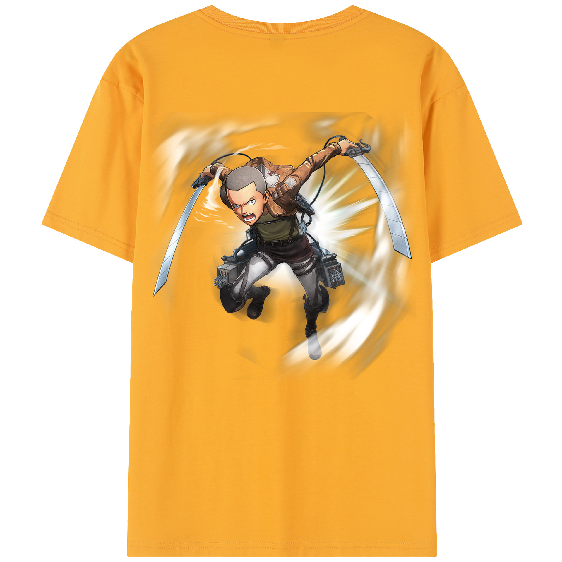 （画像用） 進撃の巨人 コニー·スプリンガー Attack on Titan Connie Springer レディース半袖Tシャツ(バックプリント)
