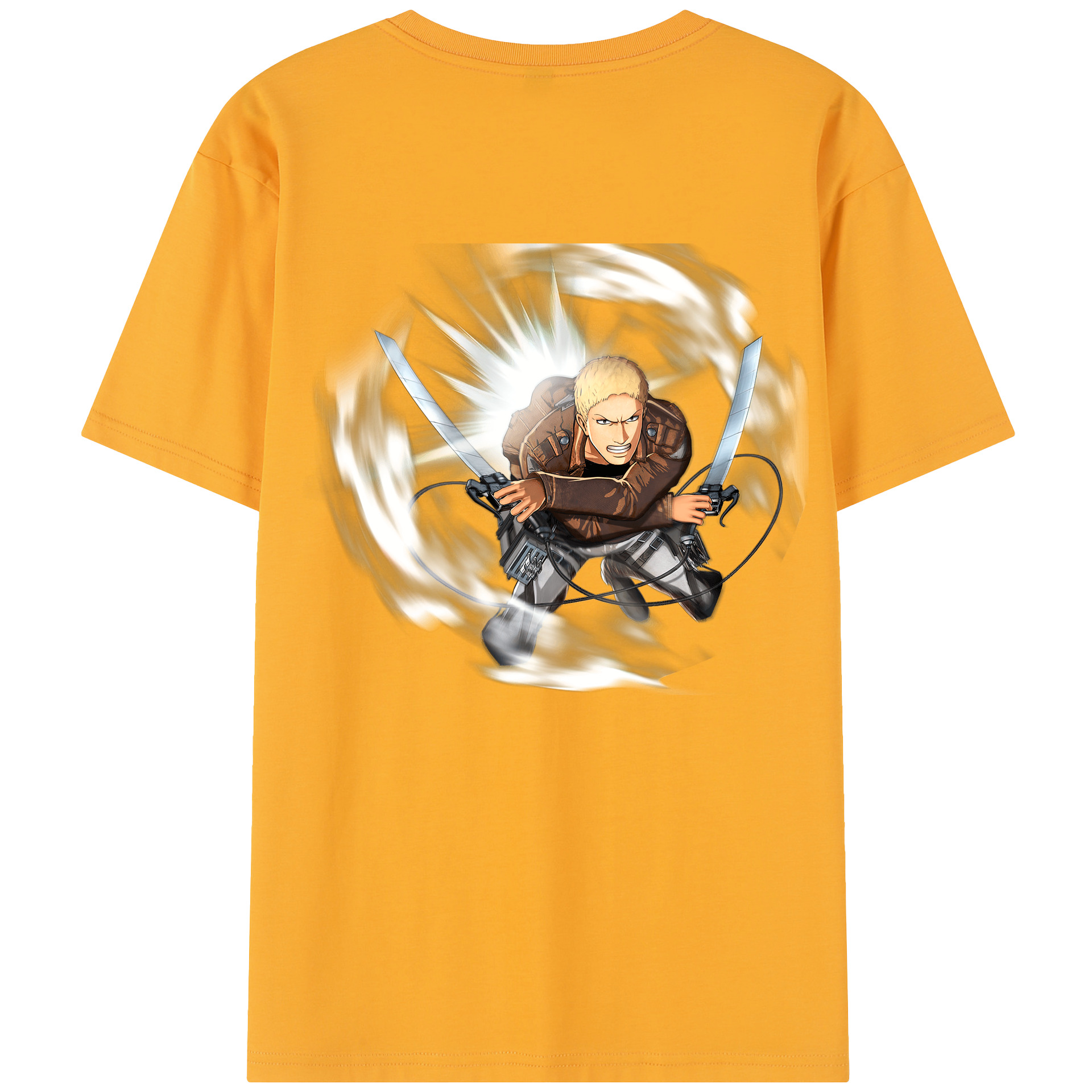 （画像用） 進撃の巨人 ライナー・ブラウン Attack on Titan Reiner Braun レディース半袖Tシャツ(バックプリント)