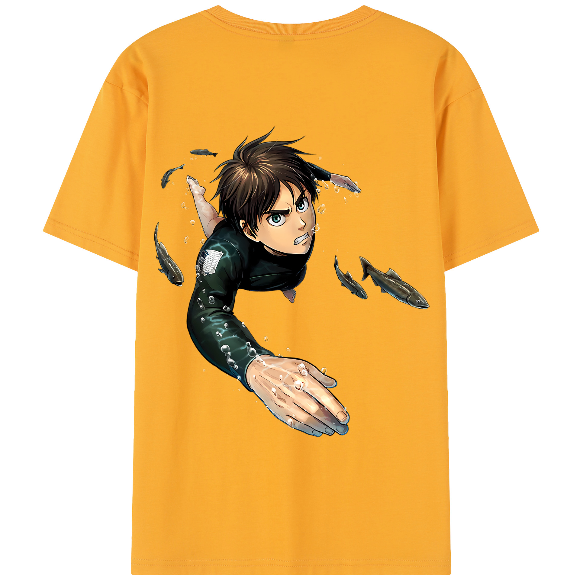 （画像用） 進撃の巨人 エレン･イェーガー Attack on Titan Eren Jäger レディース半袖Tシャツ(バックプリント)