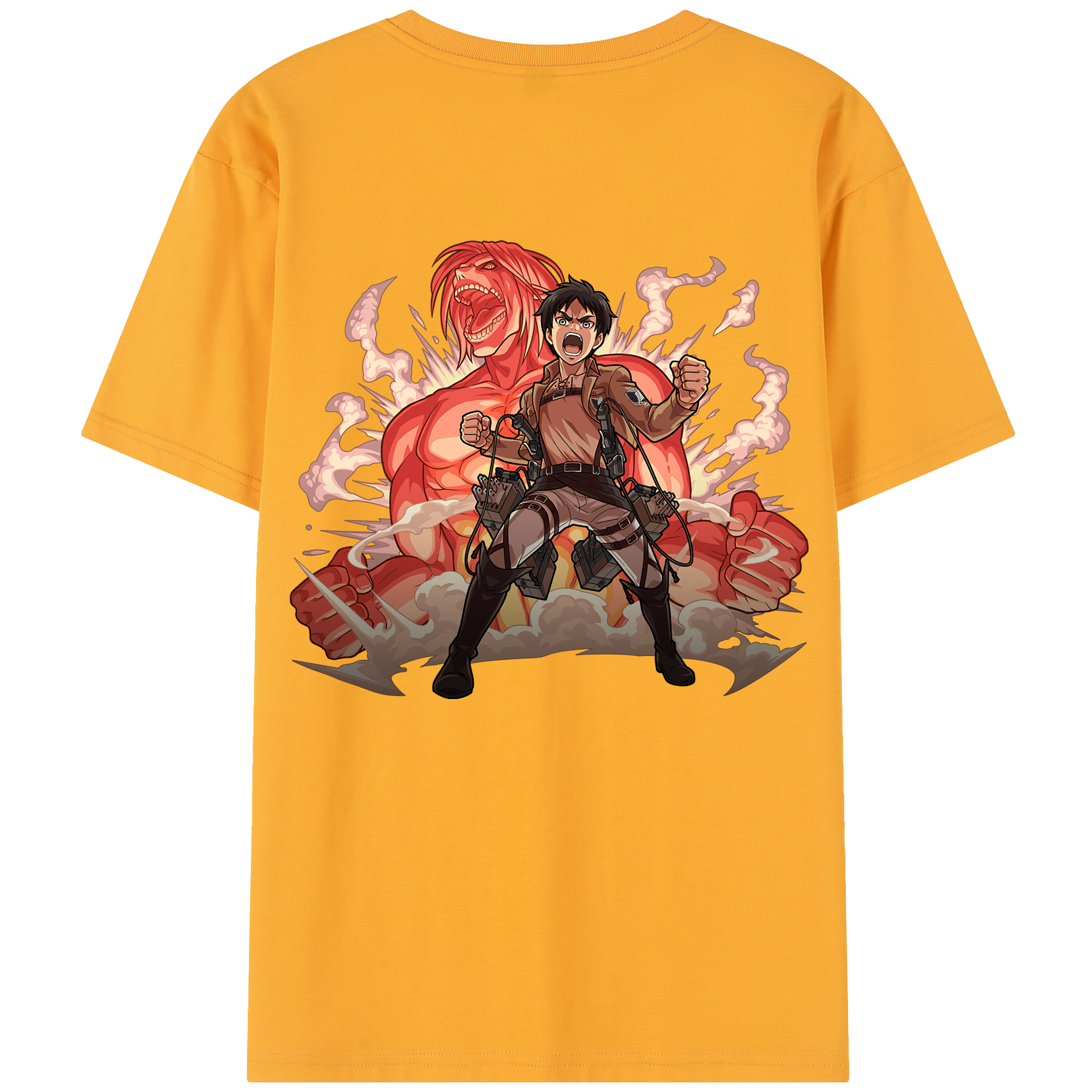 （画像用） 進撃の巨人 エレン･イェーガー Attack on Titan Eren Jäger レディース半袖Tシャツ(バックプリント)