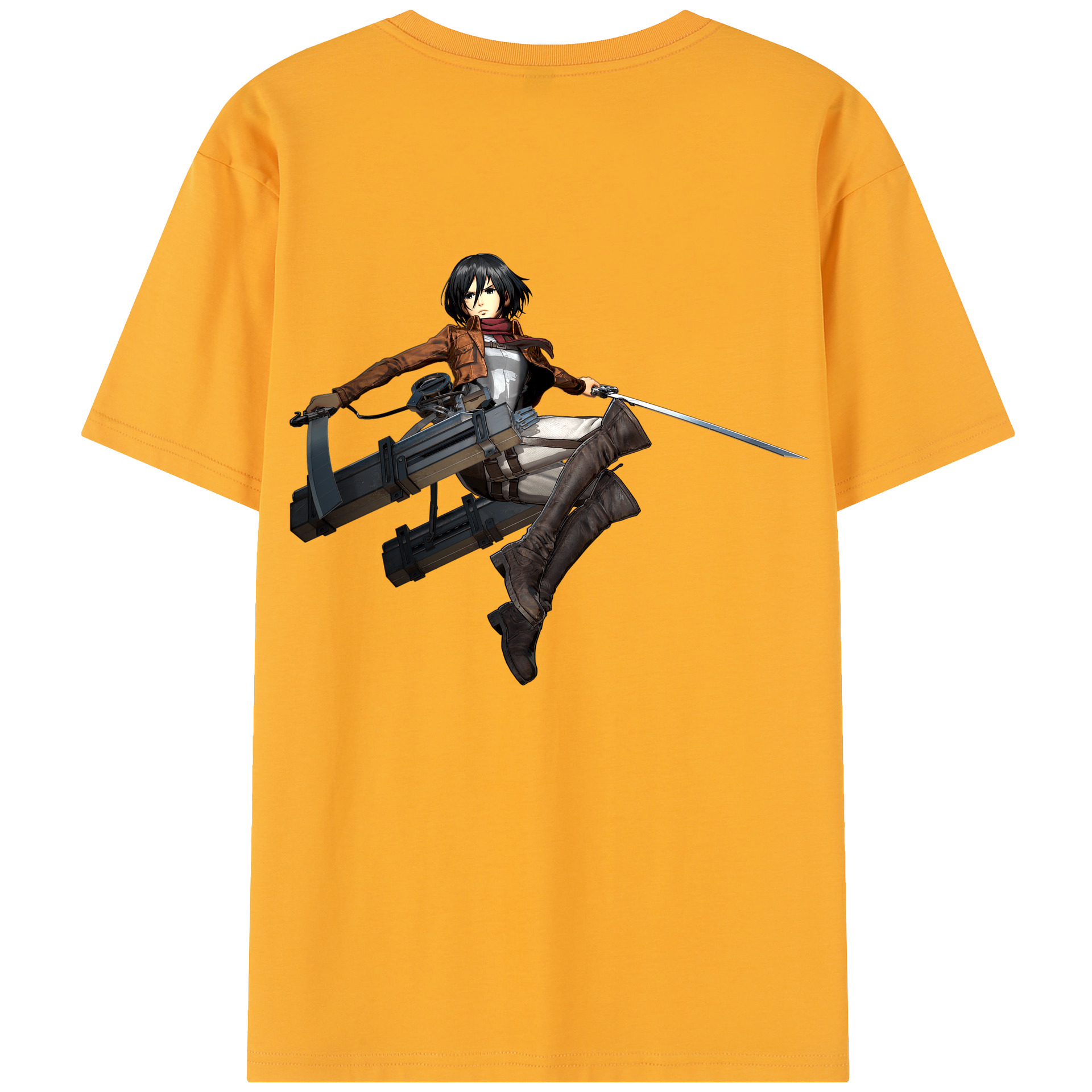 （画像用） 進撃の巨人 ミカサ·アッカーマン Attack on Titan Mikasa Ackerman レディース半袖Tシャツ(バックプリント)