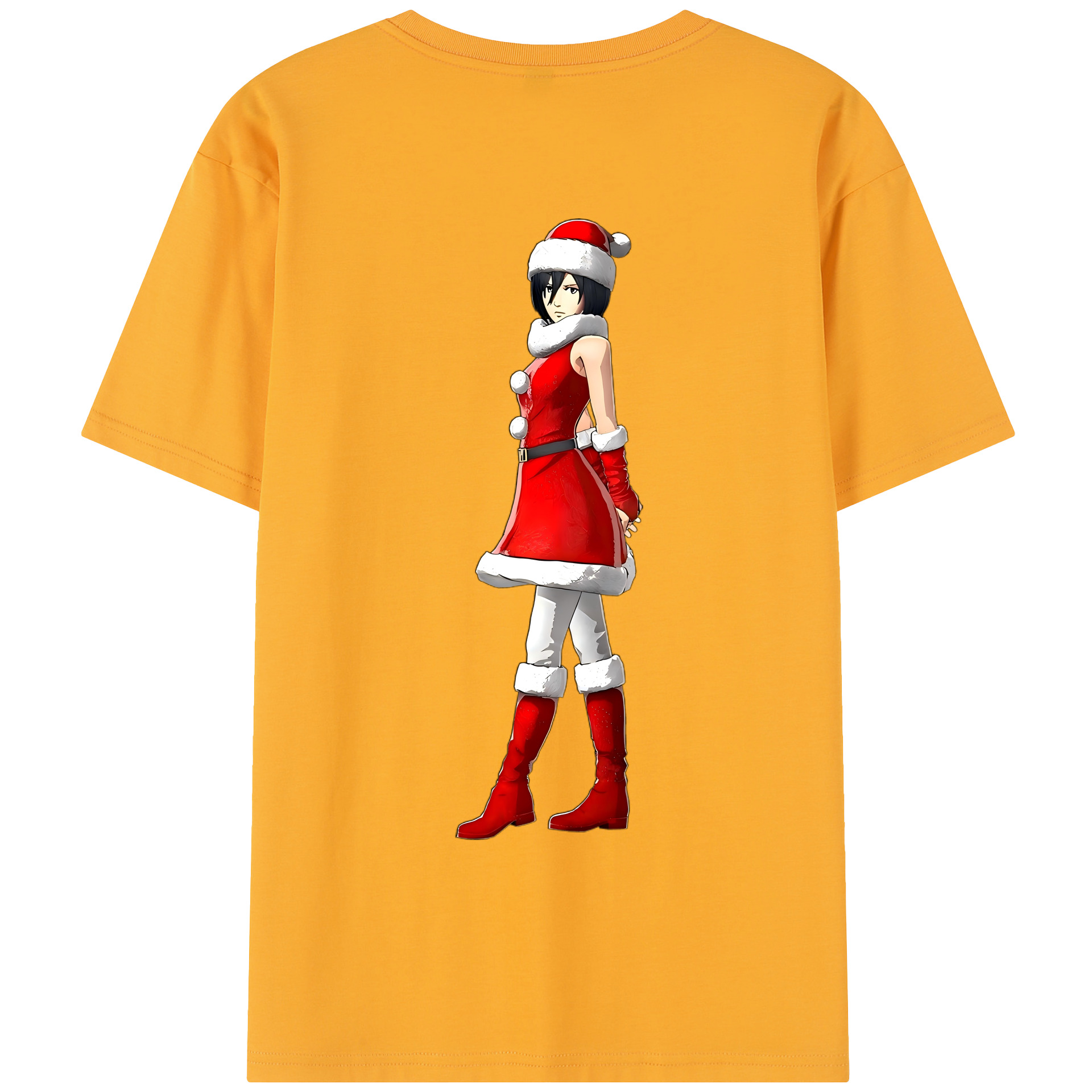 （画像用） 進撃の巨人 ミカサ·アッカーマン Attack on Titan Mikasa Ackerman レディース半袖Tシャツ(バックプリント)