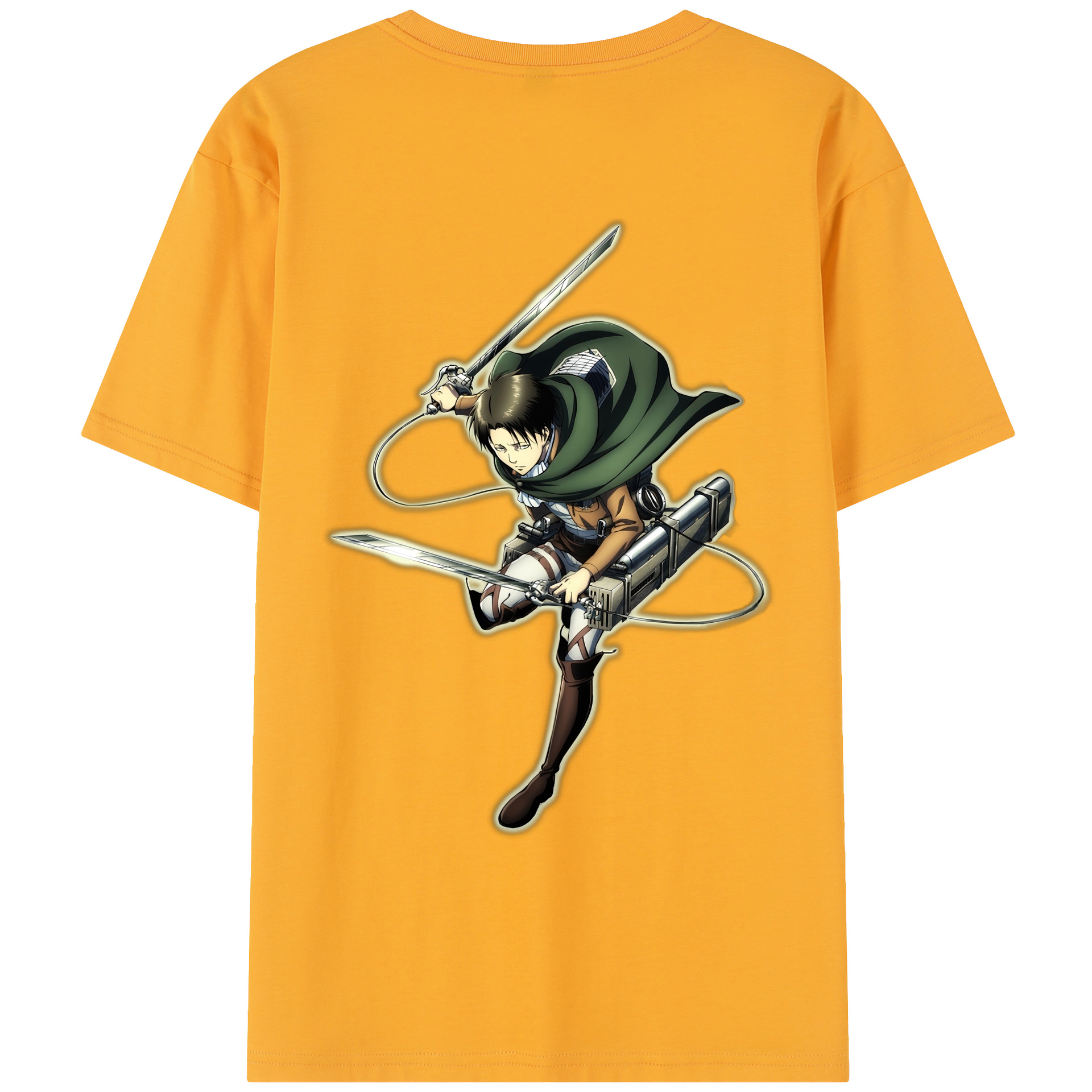 （画像用） 進撃の巨人 リヴァイ·アッカーマン Attack on Titan Levi Ackerman レディース半袖Tシャツ(バックプリント)