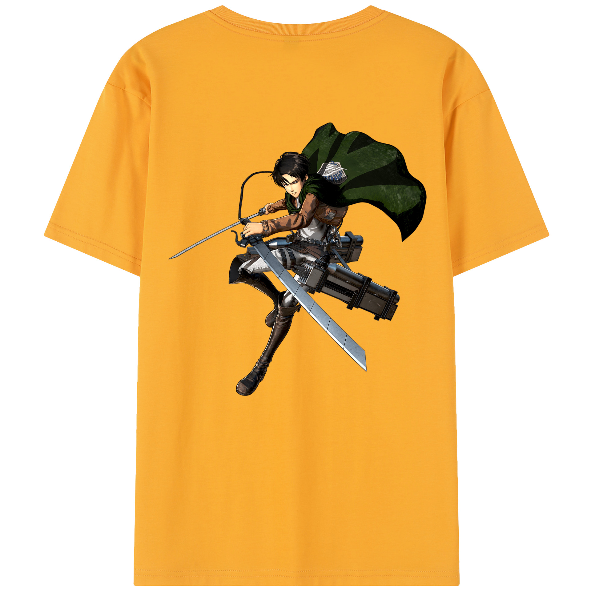 （画像用） 進撃の巨人 リヴァイ·アッカーマン Attack on Titan Levi Ackerman レディース半袖Tシャツ(バックプリント)