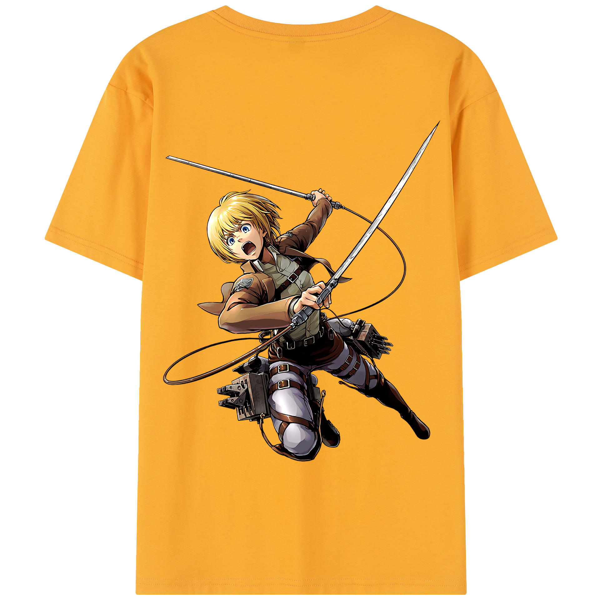 （画像用） 進撃の巨人 アルミン·アルレルト Attack on Titan Armin Arlert レディース半袖Tシャツ(バックプリント)