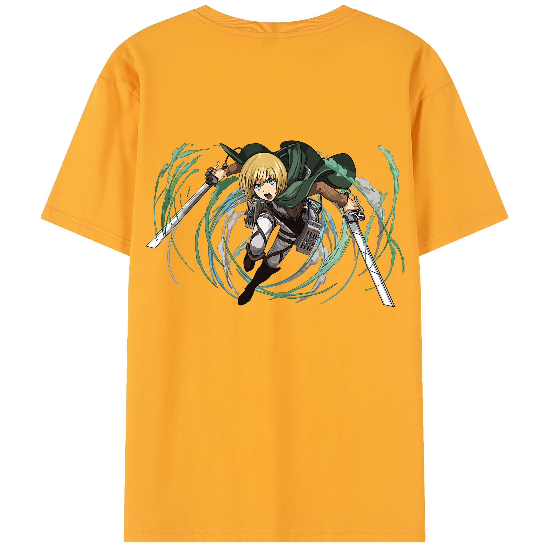 （画像用） 進撃の巨人 アルミン·アルレルト Attack on Titan Armin Arlert レディース半袖Tシャツ(バックプリント)