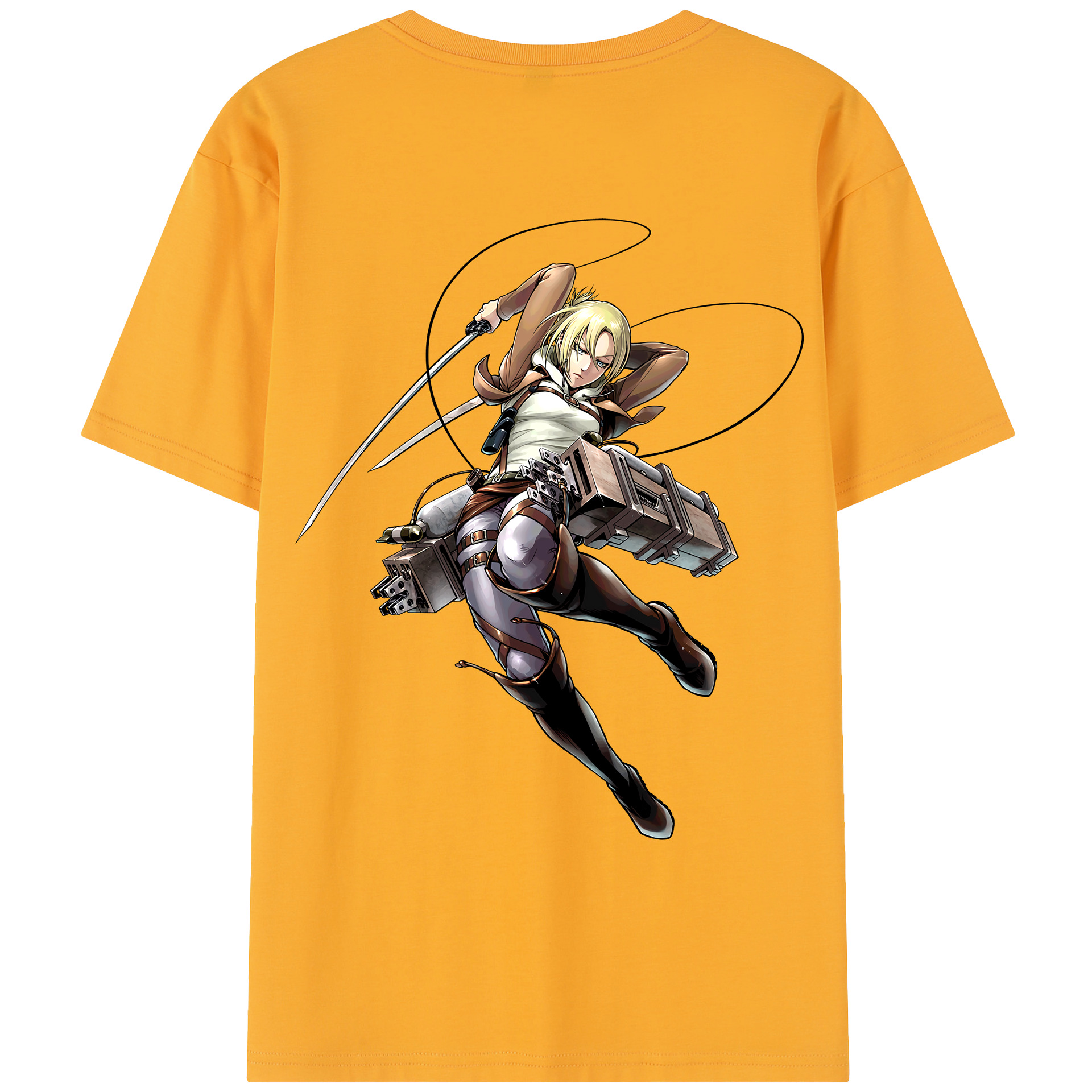 （画像用） 進撃の巨人 アニ・レオンハート Attack on Titan Annie Leonhart レディース半袖Tシャツ(バックプリント)