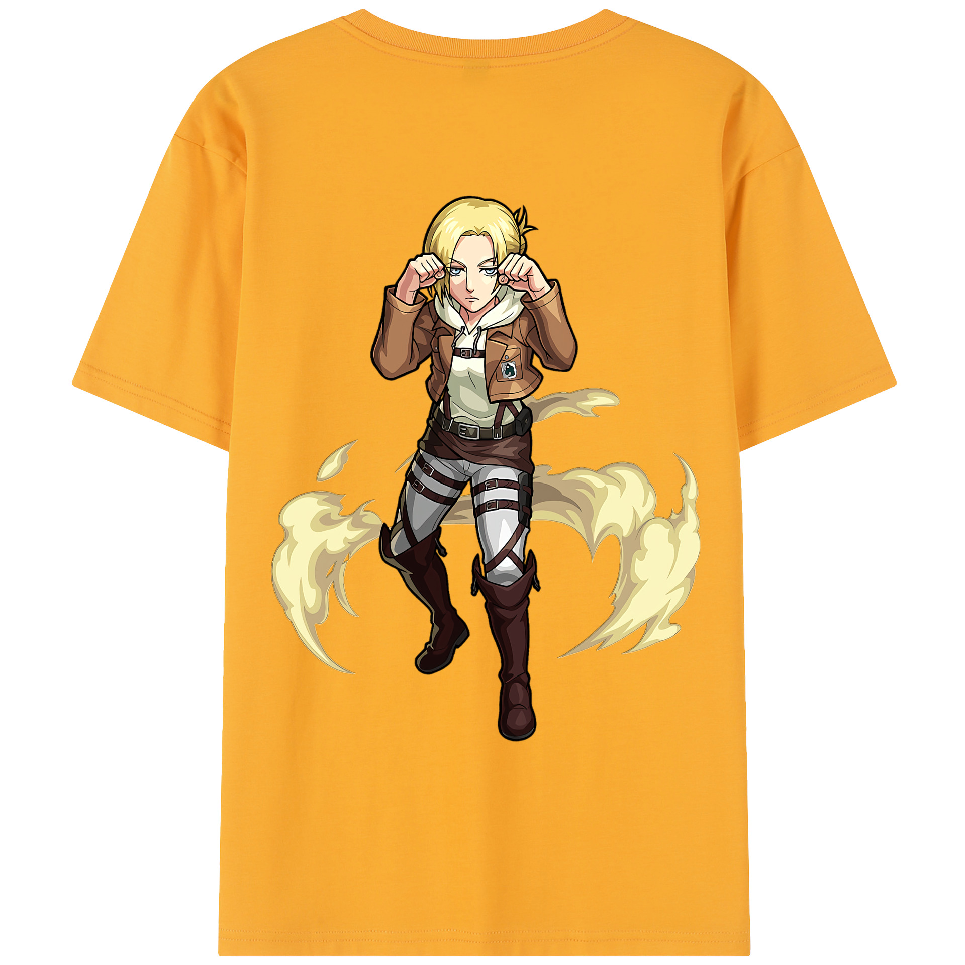 （画像用） 進撃の巨人 アニ・レオンハート Attack on Titan Annie Leonhart レディース半袖Tシャツ(バックプリント)