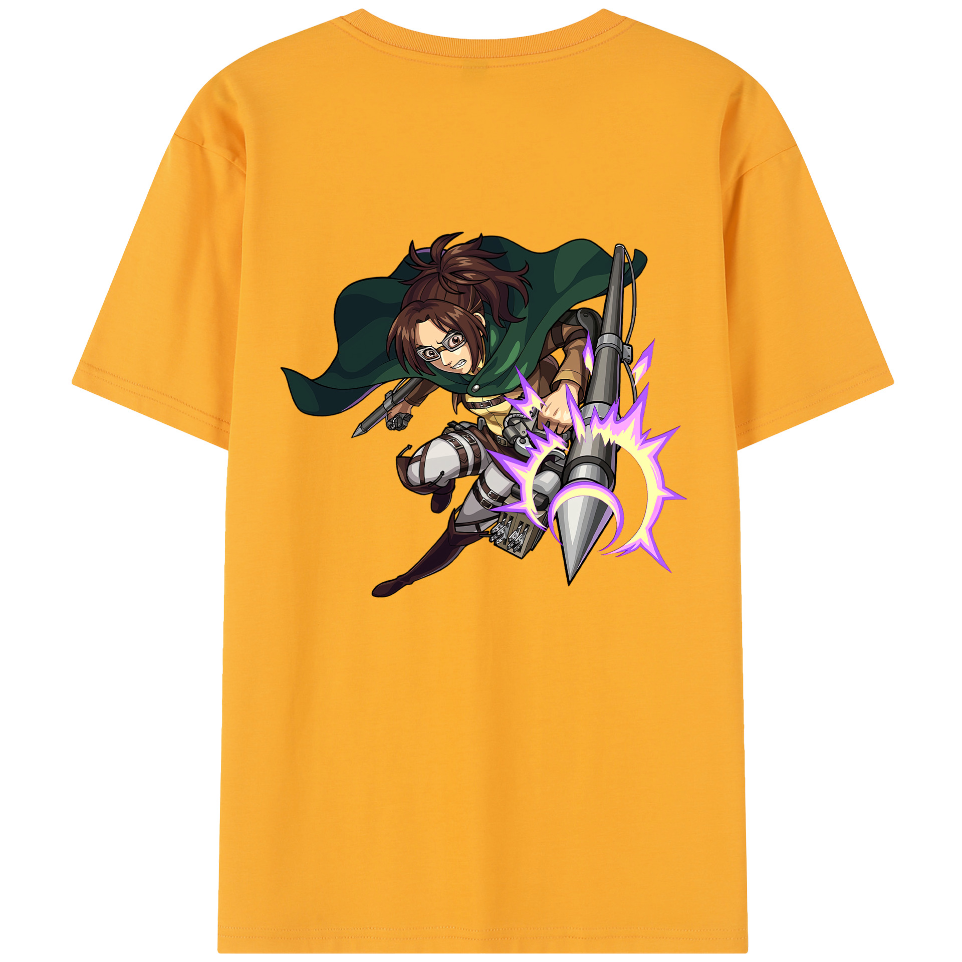 （画像用） 進撃の巨人 ハンジ·ゾエ Attack on Titan Hanji Zoe レディース半袖Tシャツ(バックプリント)