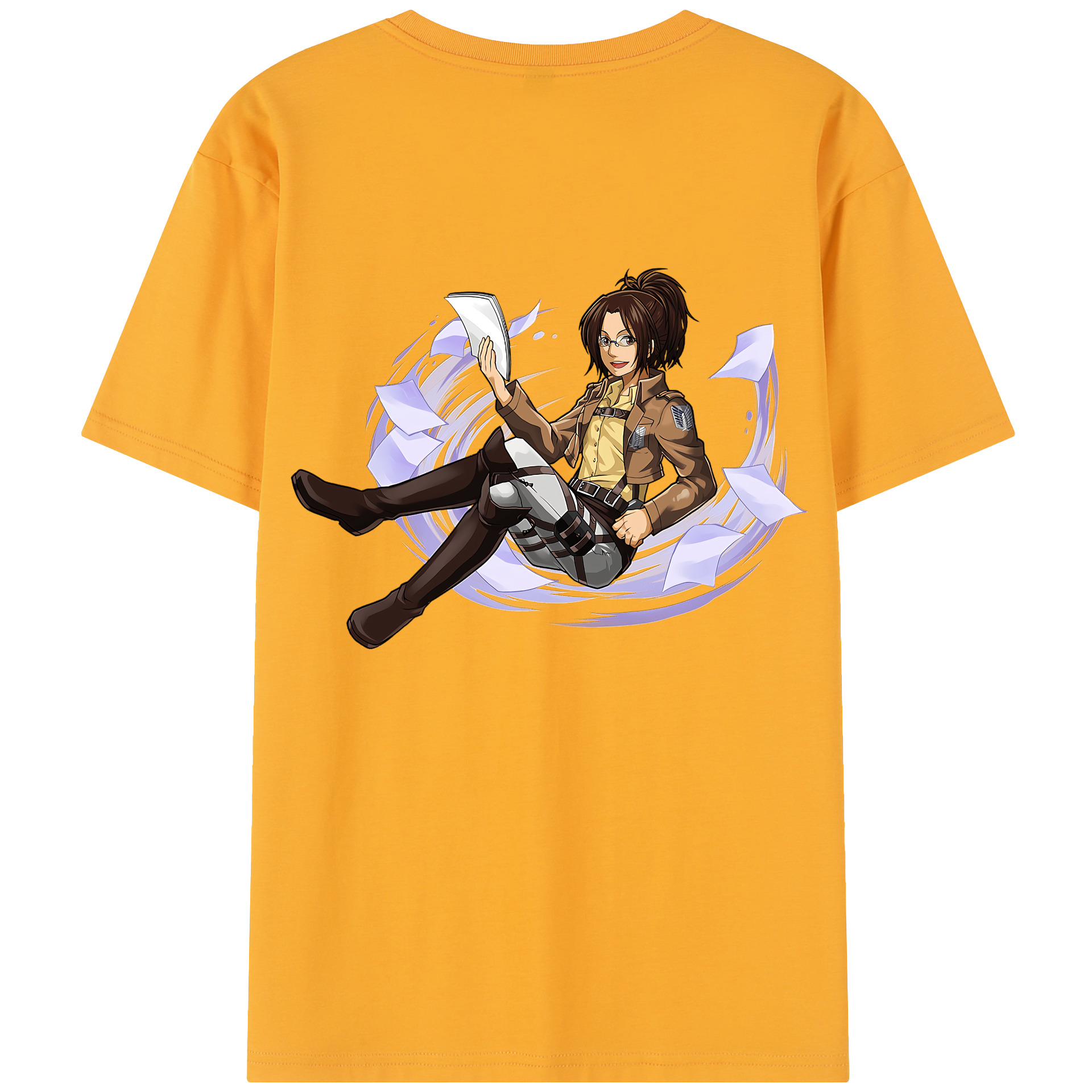 （画像用） 進撃の巨人 ハンジ·ゾエ Attack on Titan Hanji Zoe レディース半袖Tシャツ(バックプリント)