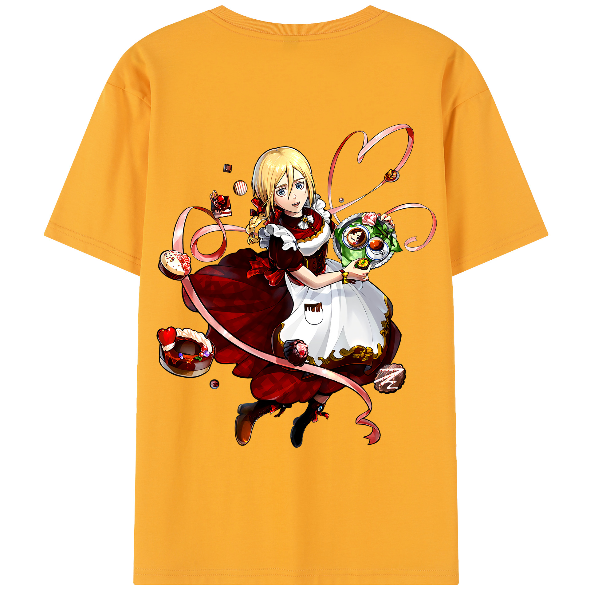（画像用） 進撃の巨人 クリスタ·レンズ Attack on Titan Christa Lenz レディース半袖Tシャツ(バックプリント)