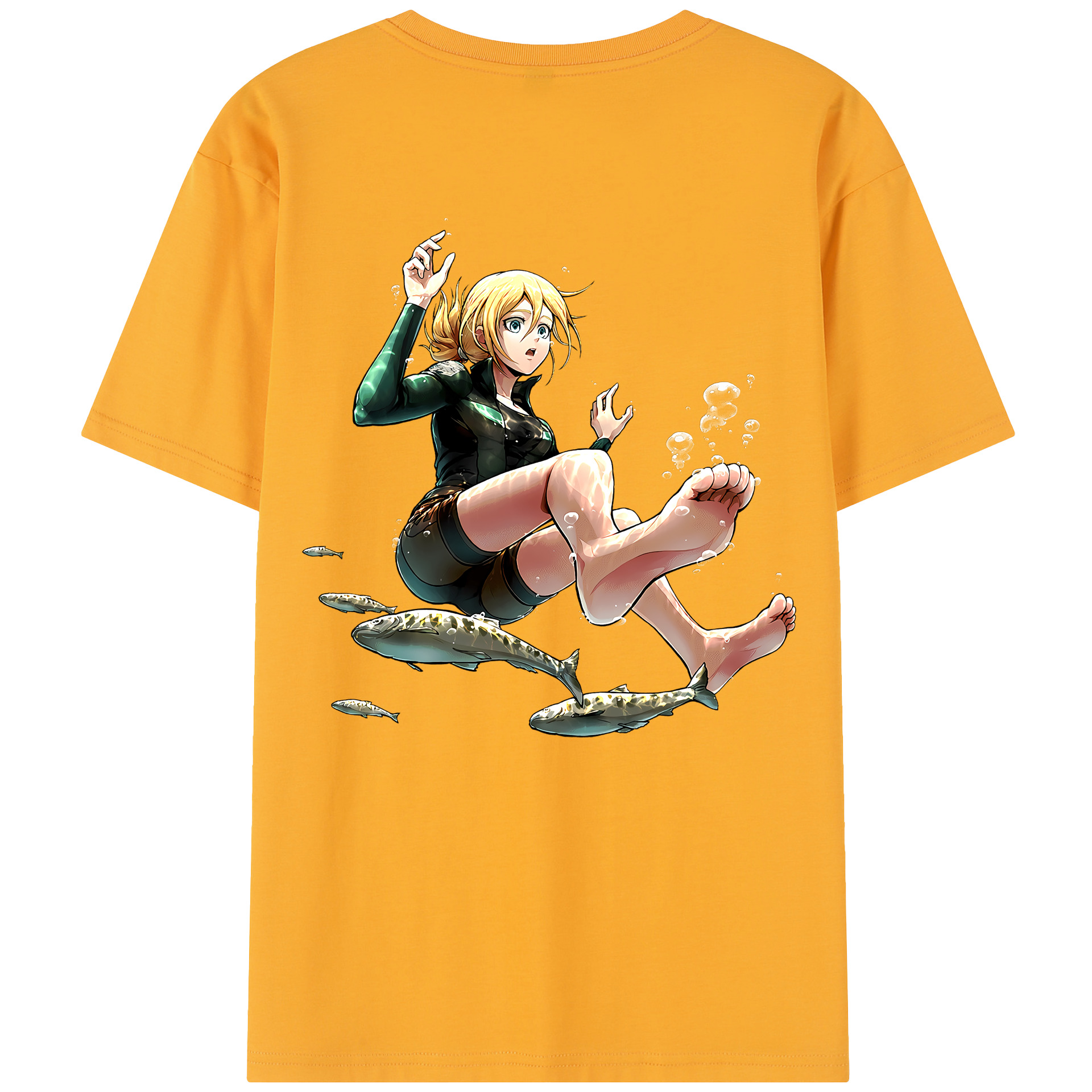 （画像用） 進撃の巨人 クリスタ·レンズ Attack on Titan Christa Lenz レディース半袖Tシャツ(バックプリント)