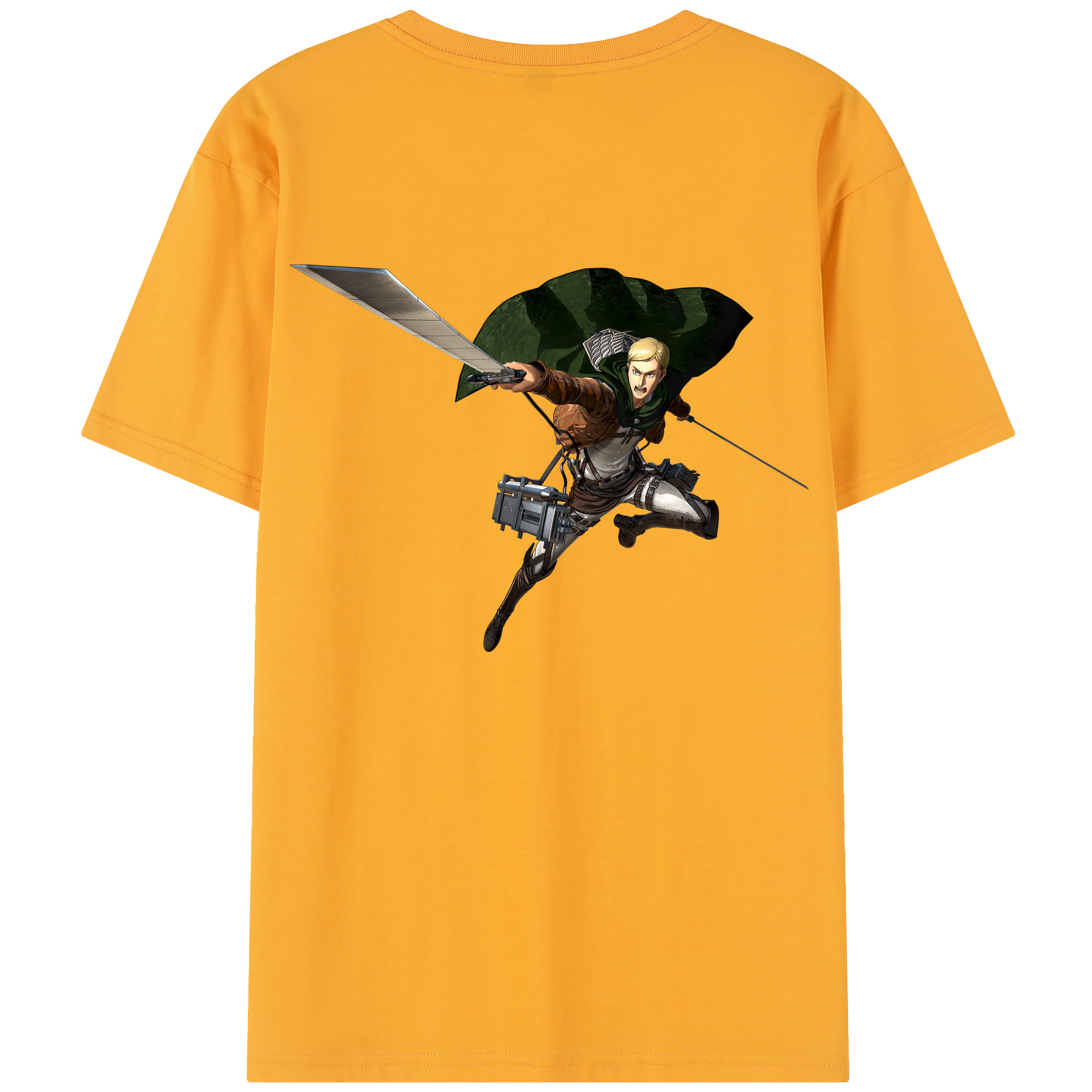 （画像用） 進撃の巨人 エルヴィン・スミス Attack on Titan Erwin Smith レディース半袖Tシャツ(バックプリント)