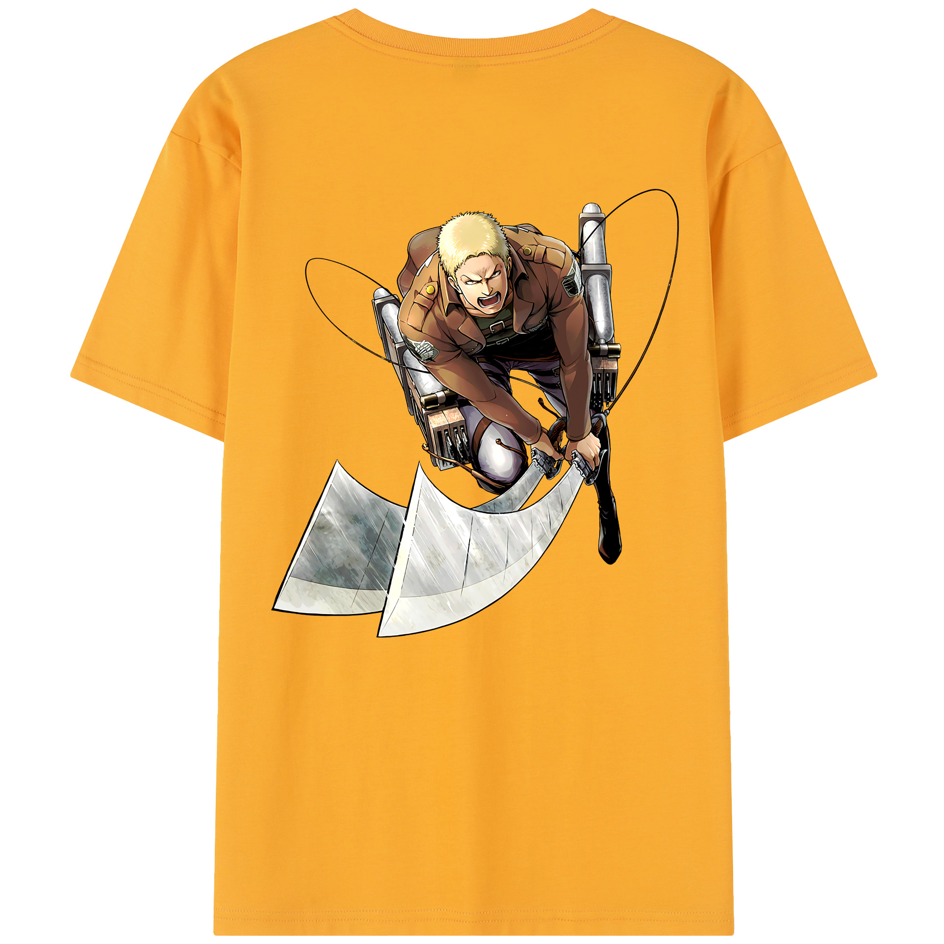 （画像用） 進撃の巨人 ライナー・ブラウン Attack on Titan Reiner Braun レディース半袖Tシャツ(バックプリント)