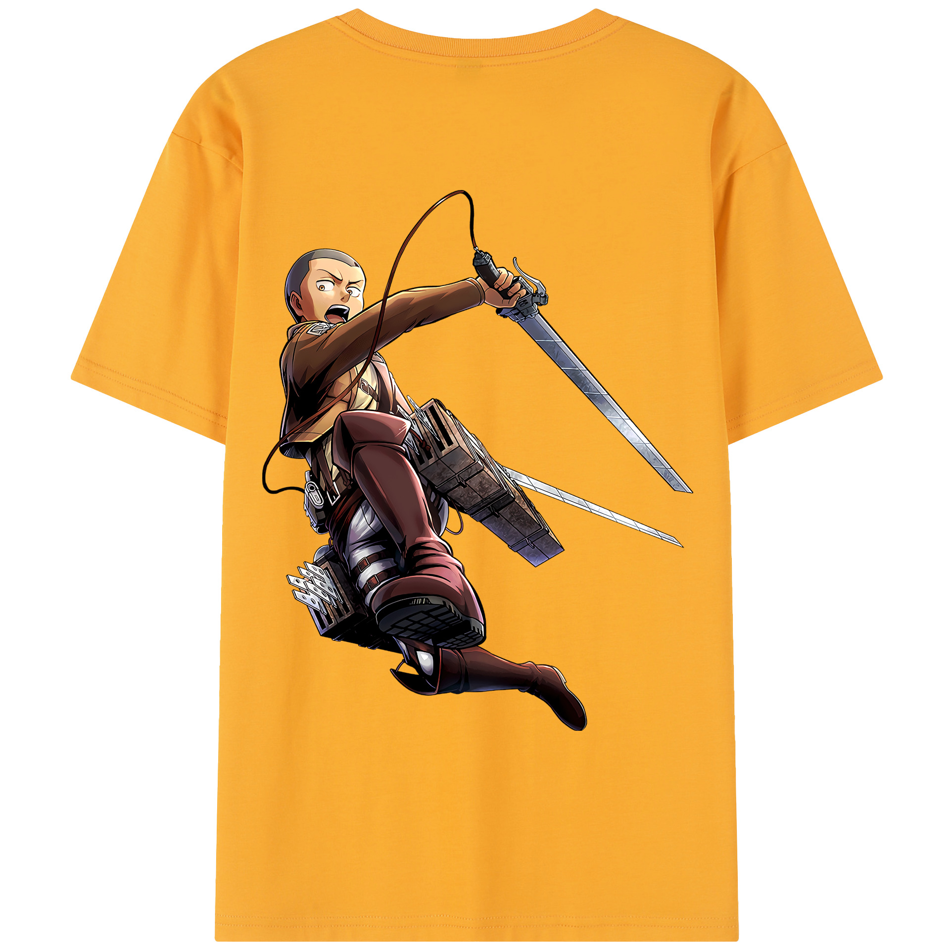 （画像用） 進撃の巨人 コニー·スプリンガー Attack on Titan Connie Springer レディース半袖Tシャツ(バックプリント)