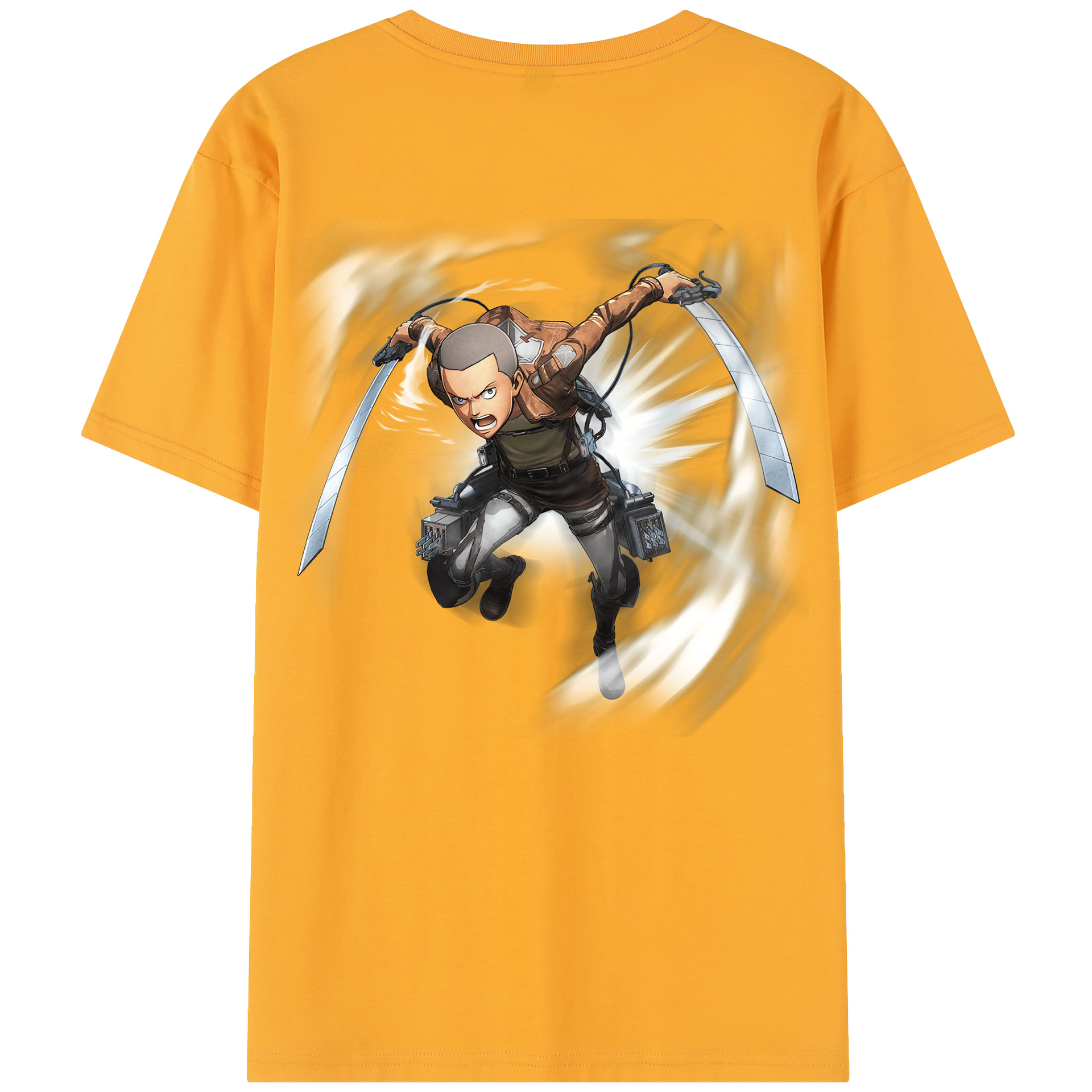 （画像用） 進撃の巨人 コニー·スプリンガー Attack on Titan Connie Springer レディース半袖Tシャツ(バックプリント)