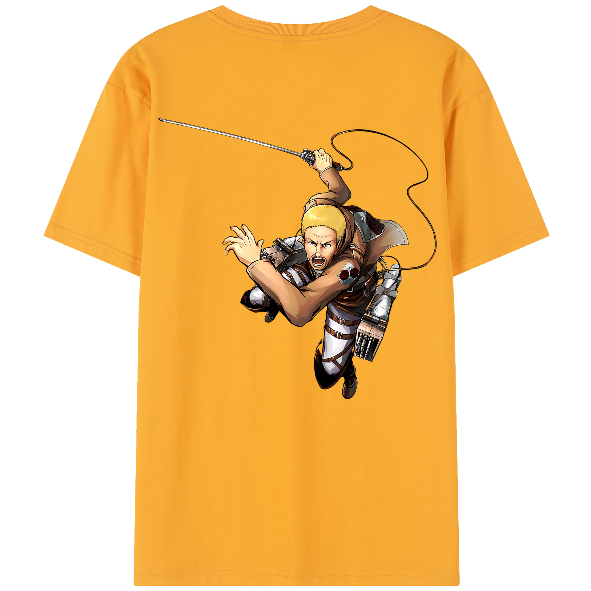 （画像用） 進撃の巨人 ハンネス Attack on Titan Hannes レディース半袖Tシャツ(バックプリント)