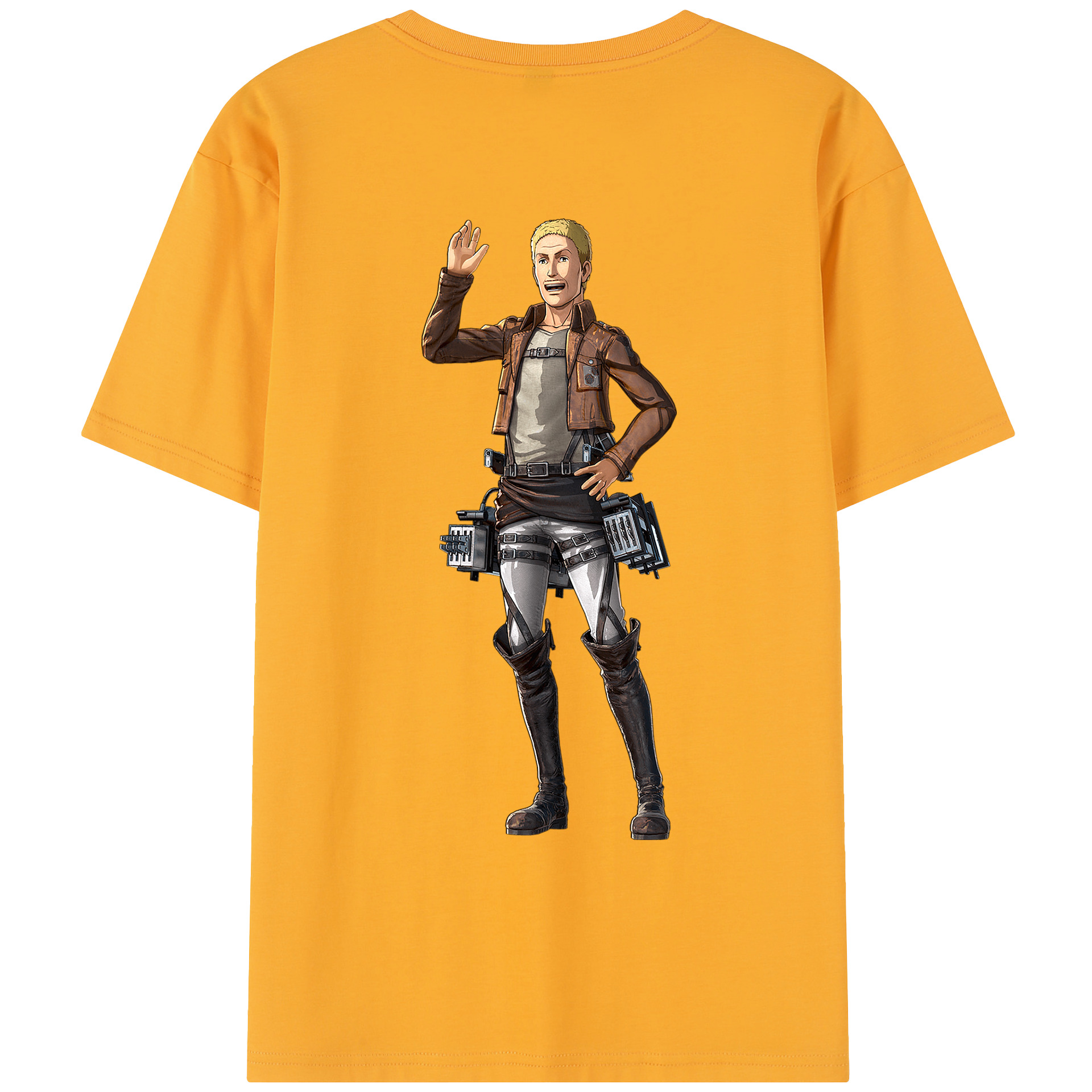 （画像用） 進撃の巨人 ハンネス Attack on Titan Hannes レディース半袖Tシャツ(バックプリント)