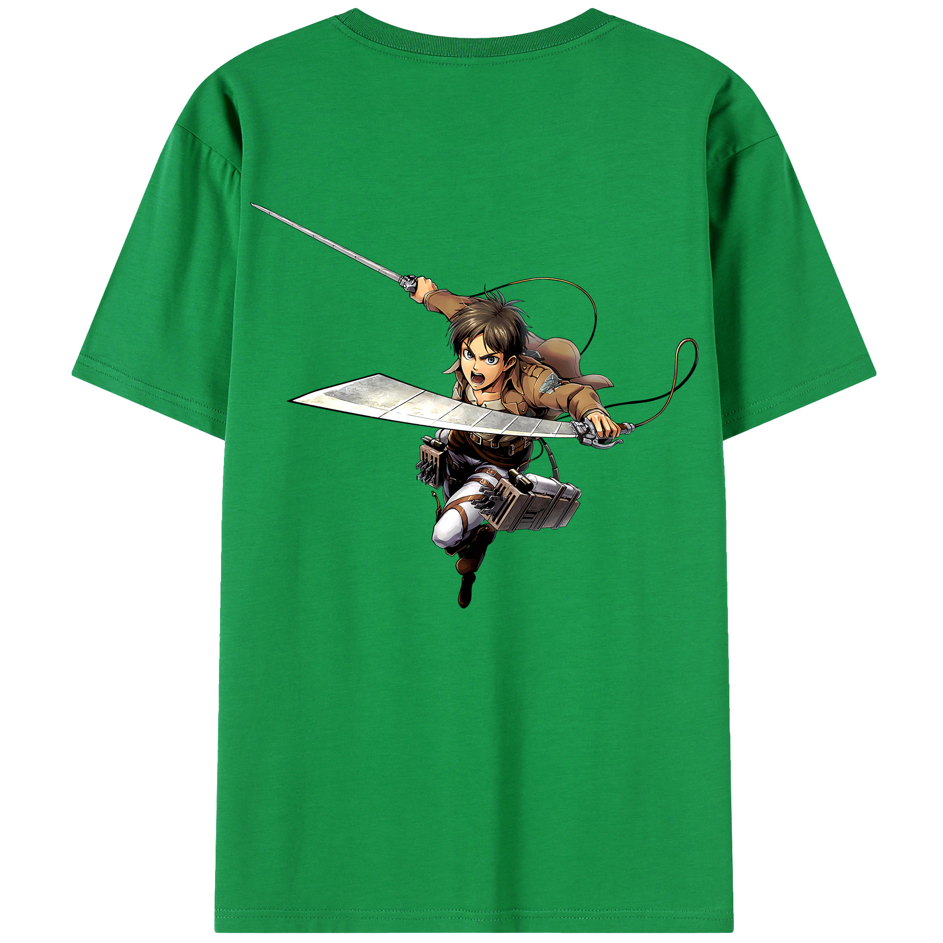 （画像用） 進撃の巨人 エレン･イェーガー Attack on Titan Eren Jäger レディース半袖Tシャツ(バックプリント)