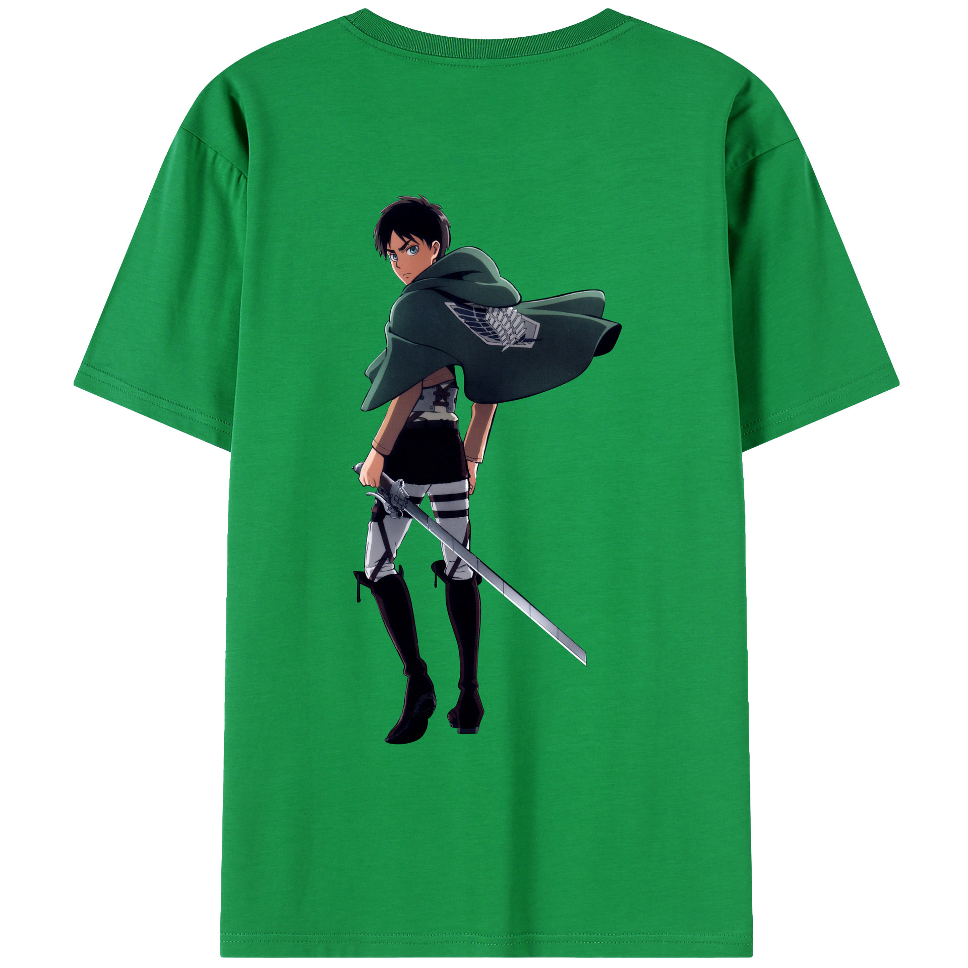 （画像用） 進撃の巨人 エレン･イェーガー Attack on Titan Eren Jäger レディース半袖Tシャツ(バックプリント)